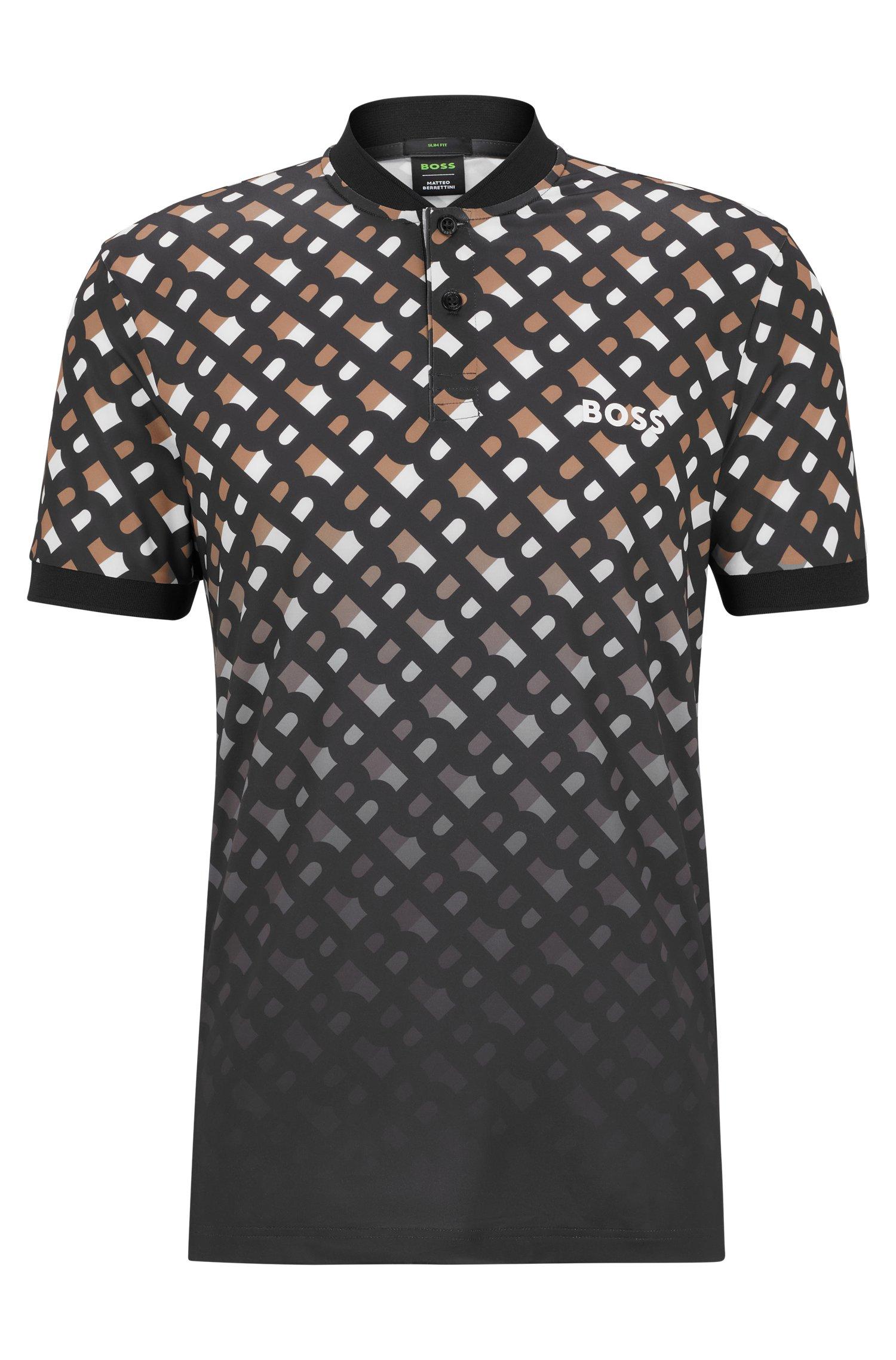 BOSS by HUGO BOSS X Matteo Berrettini Degradé Monogram-print Polo Shirt