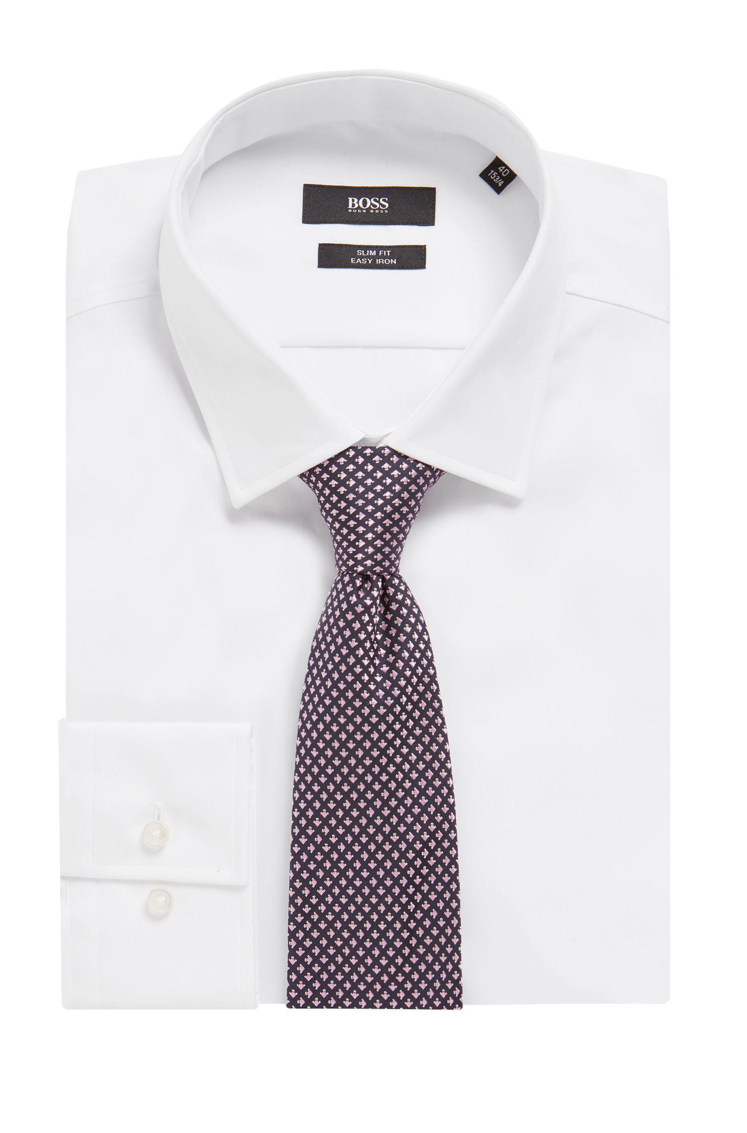 Boss By Hugo Boss Italian Made Tie In Silk With Geometric Micro Pattern In Dark Blue Blue For Men Lyst Boss By Hugo Boss Italian Made Tie In Silk With Geometric Micro Pattern In Dark Blue Blue For Men Lyst