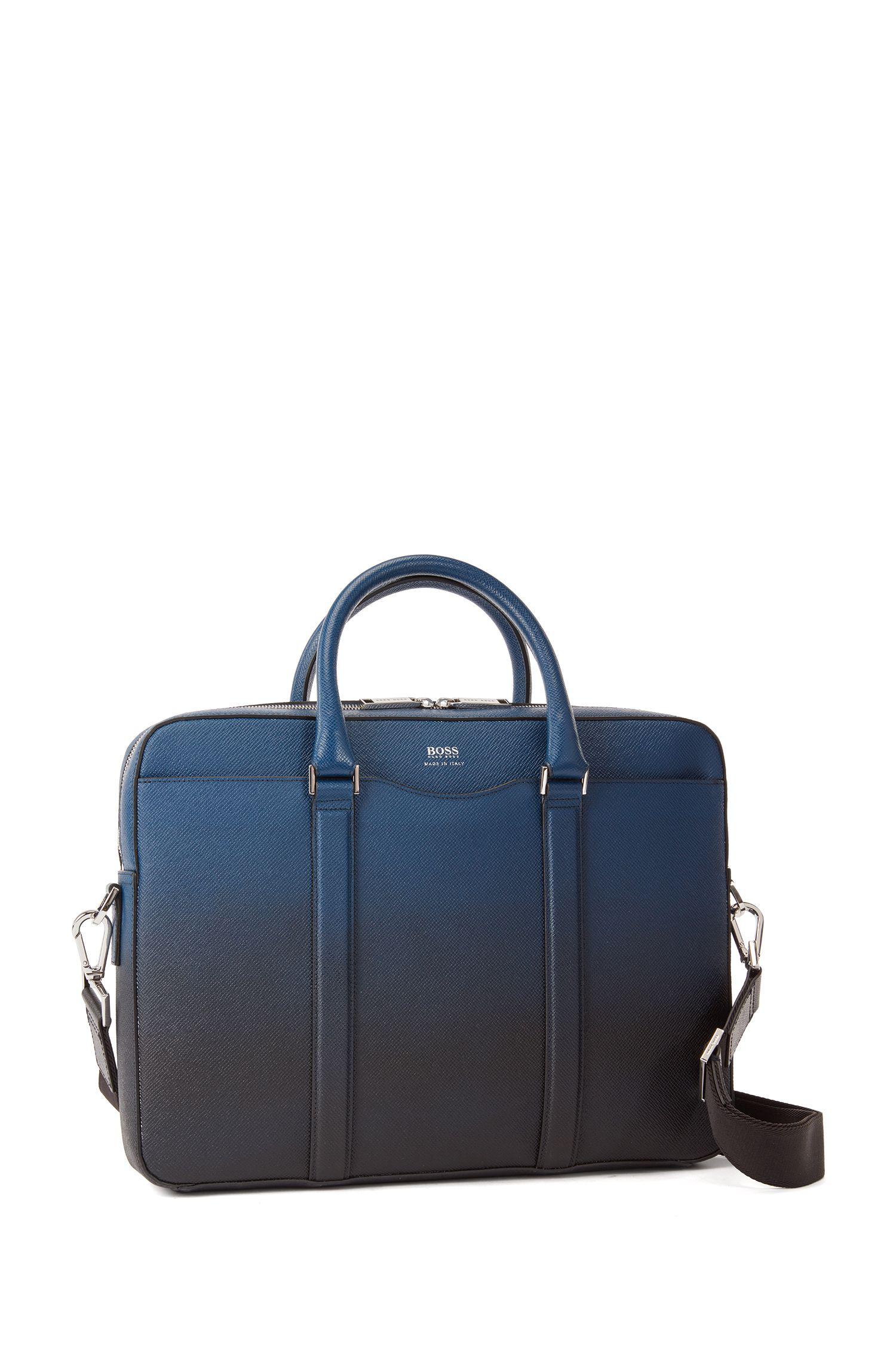 hugo boss leather satchel