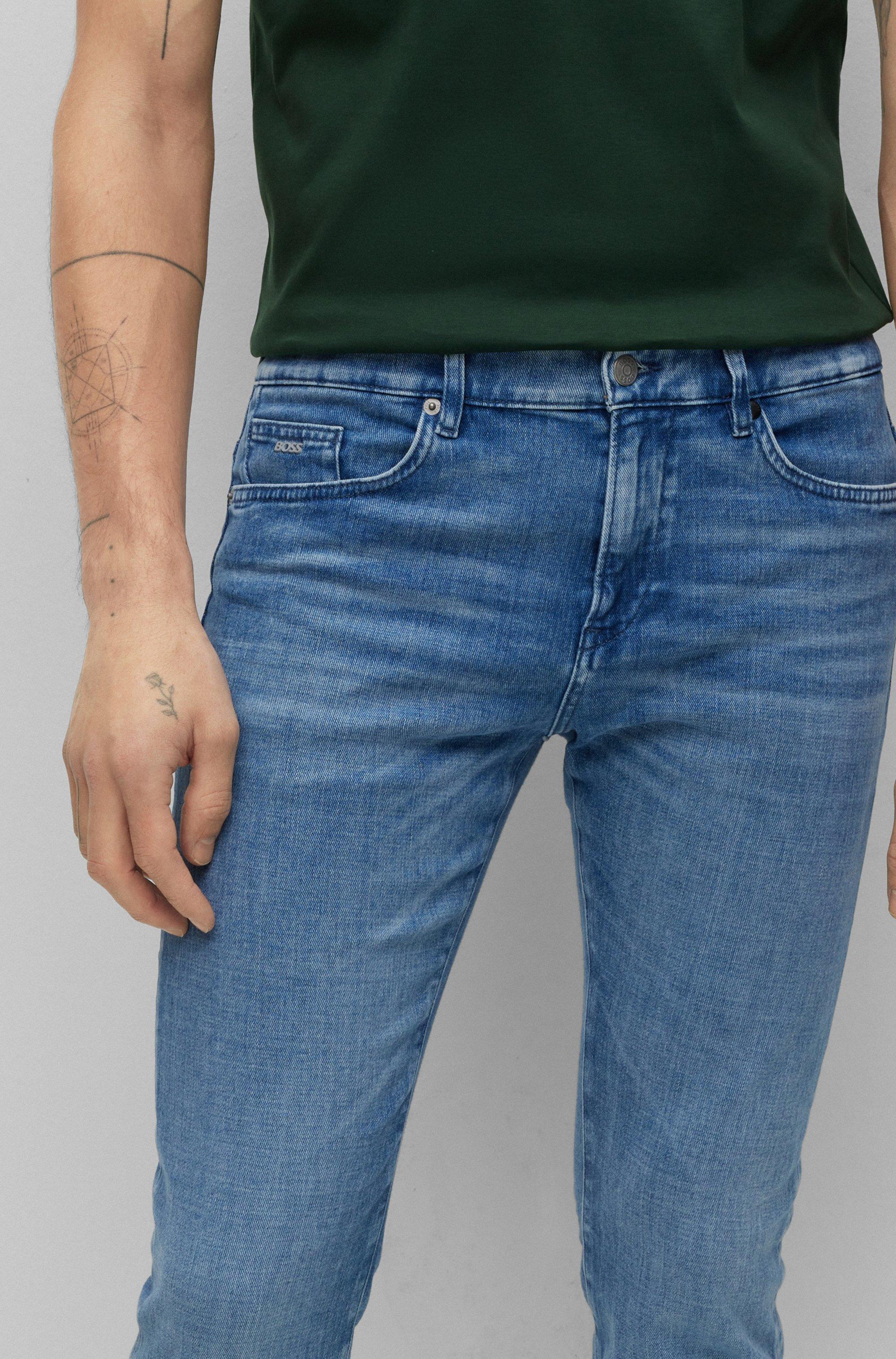 BOSS by HUGO BOSS Slim-fit Jeans In Blue Italian Denim for Men | Lyst