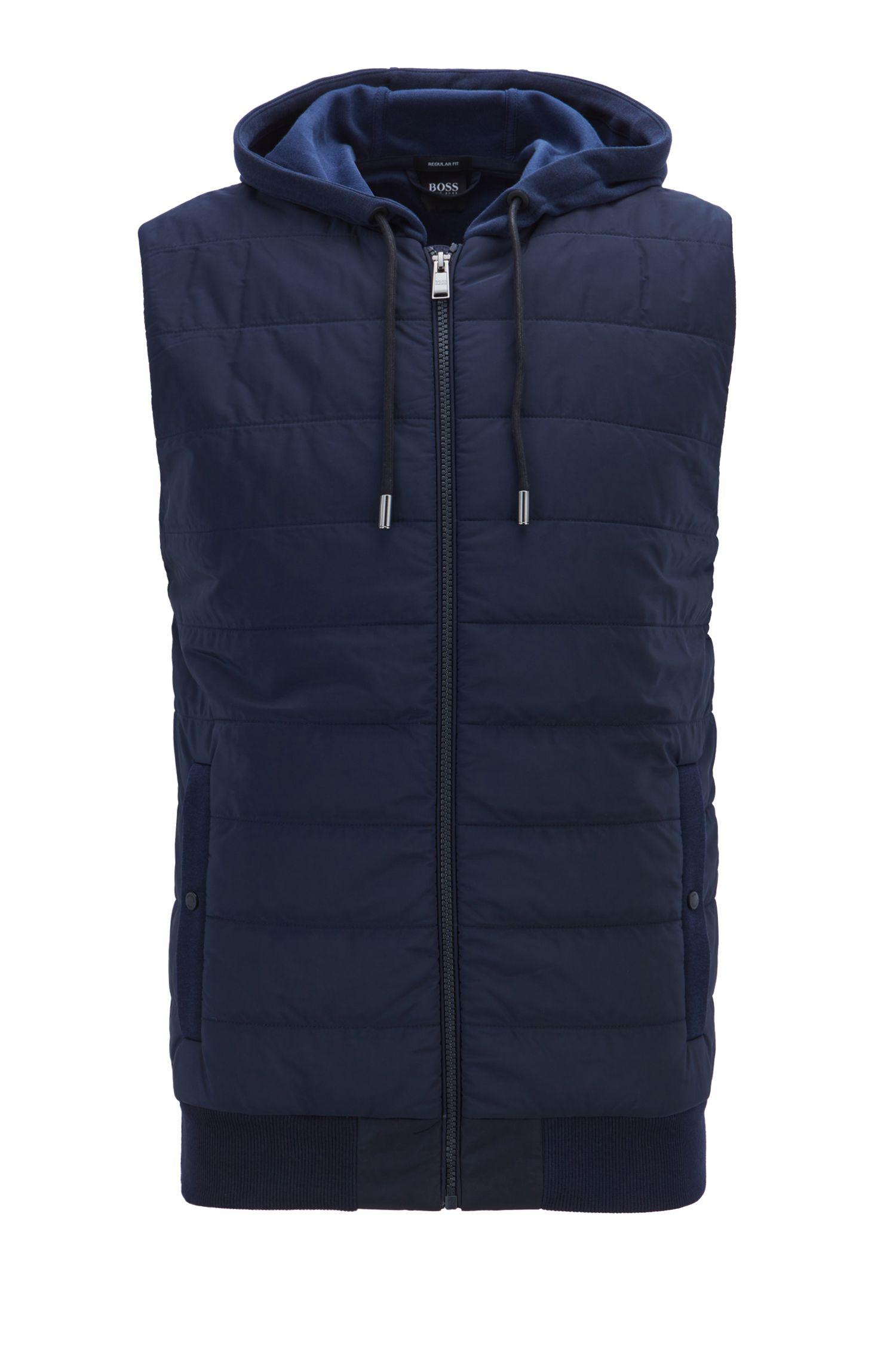 Lyst BOSS Zipperthrough Gilet With Hood And Padded Front Panel in