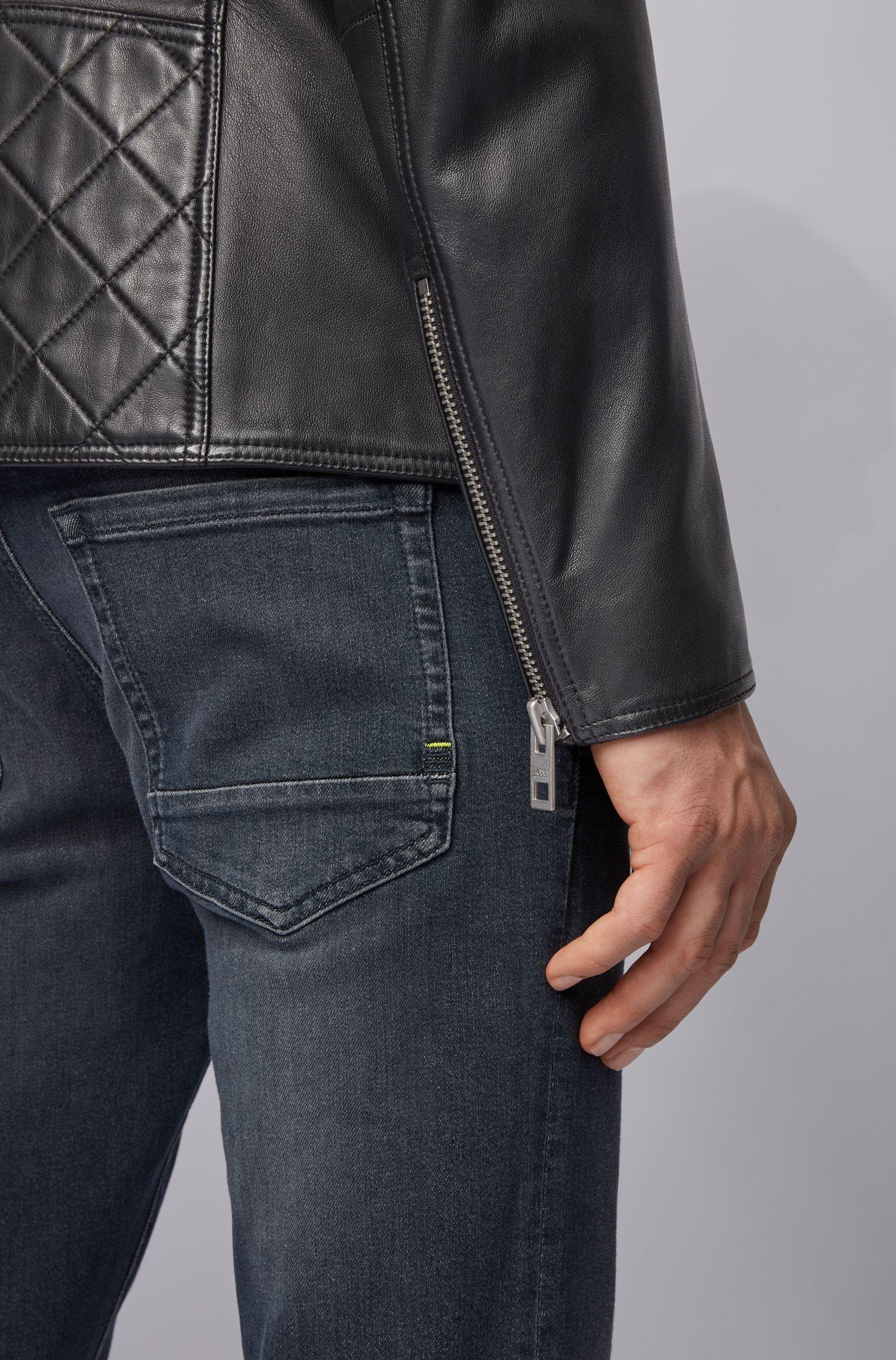 slim fit biker jacket