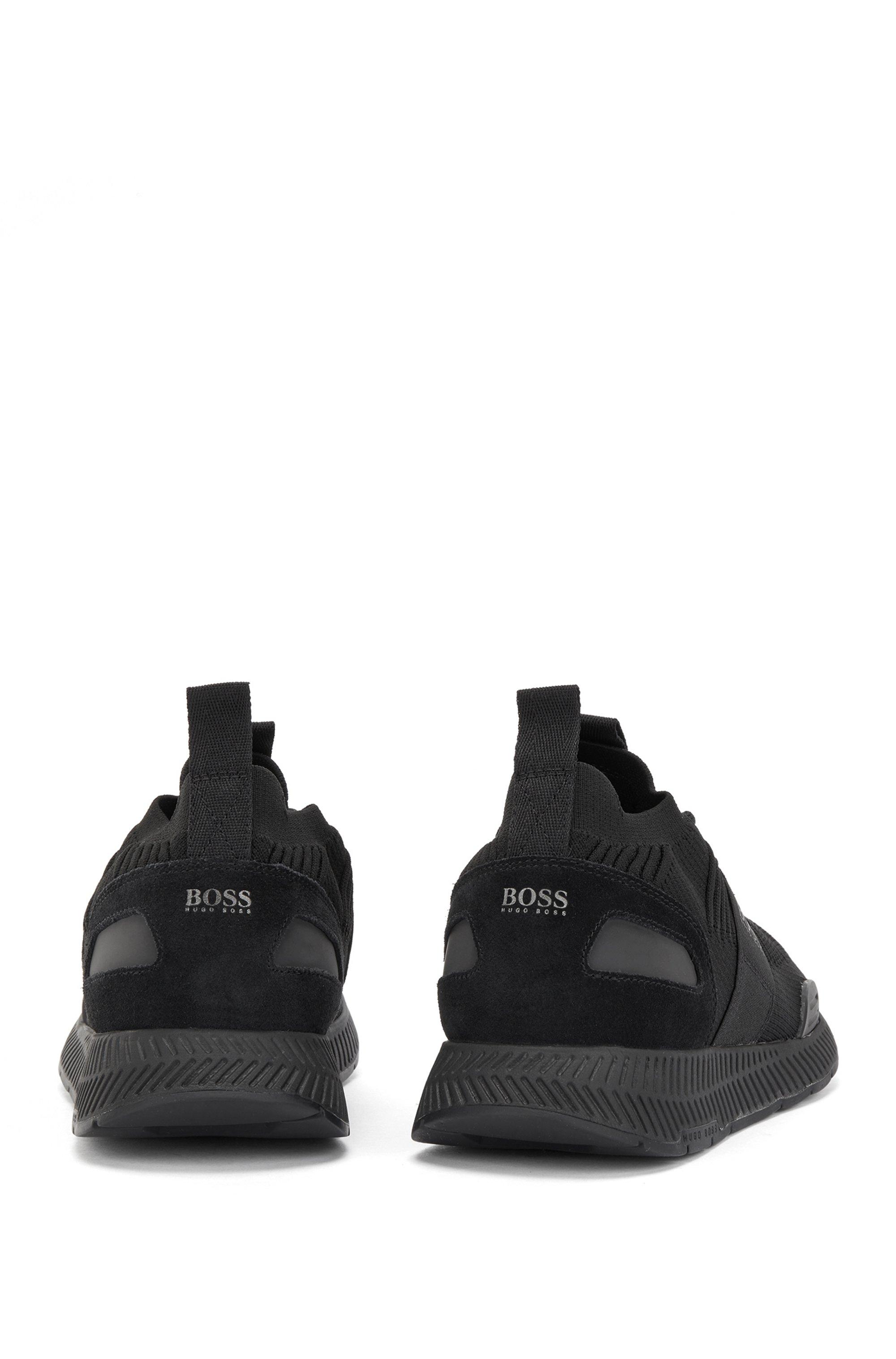 BOSS by HUGO BOSS Running-inspired Hybrid Trainers With Knitted Sock in  Black for Men | Lyst