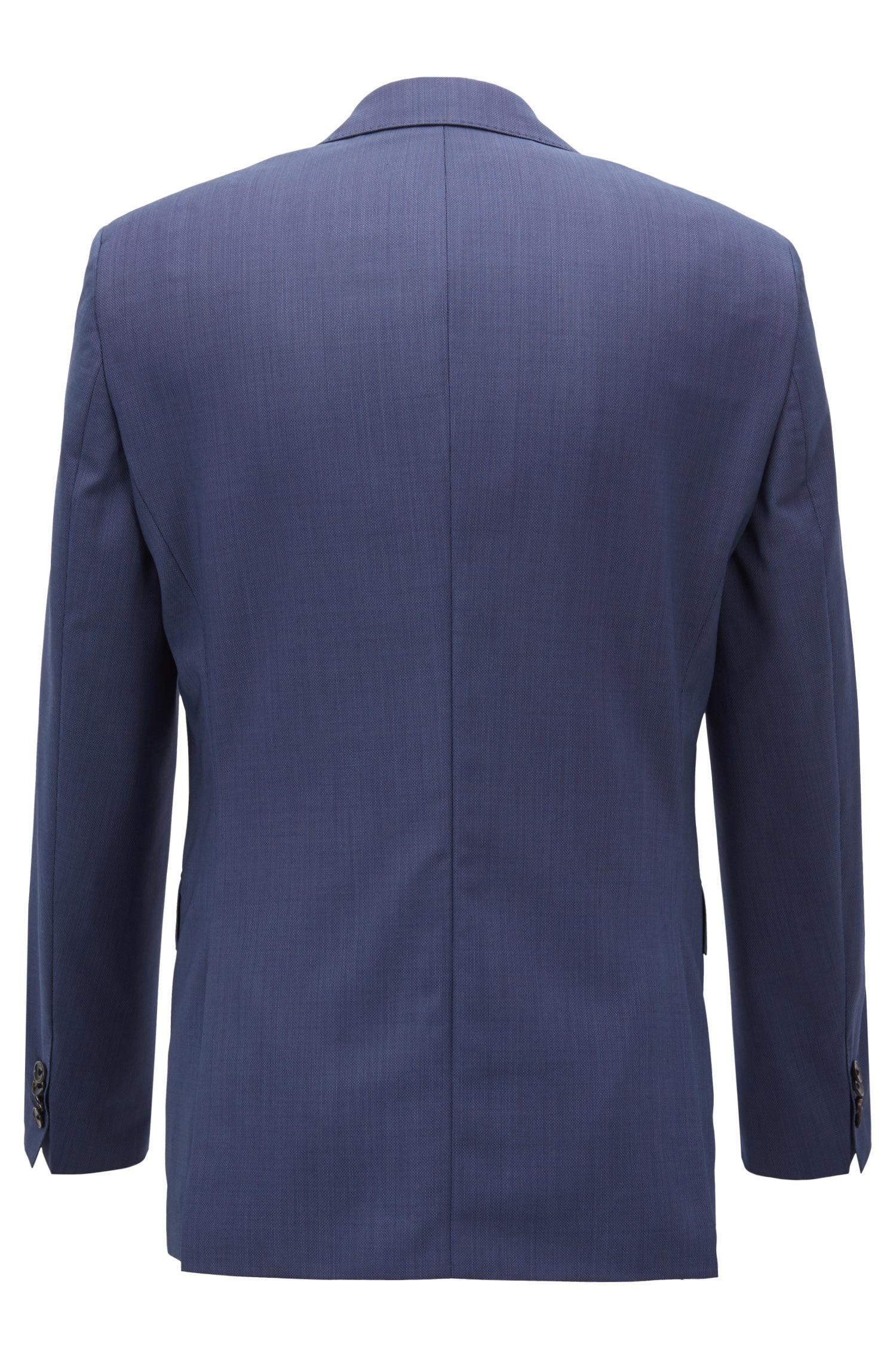 BOSS by HUGO BOSS Regular-fit Suit In Structured Marzotto Wool in Dark Blue  (Blue) for Men | Lyst