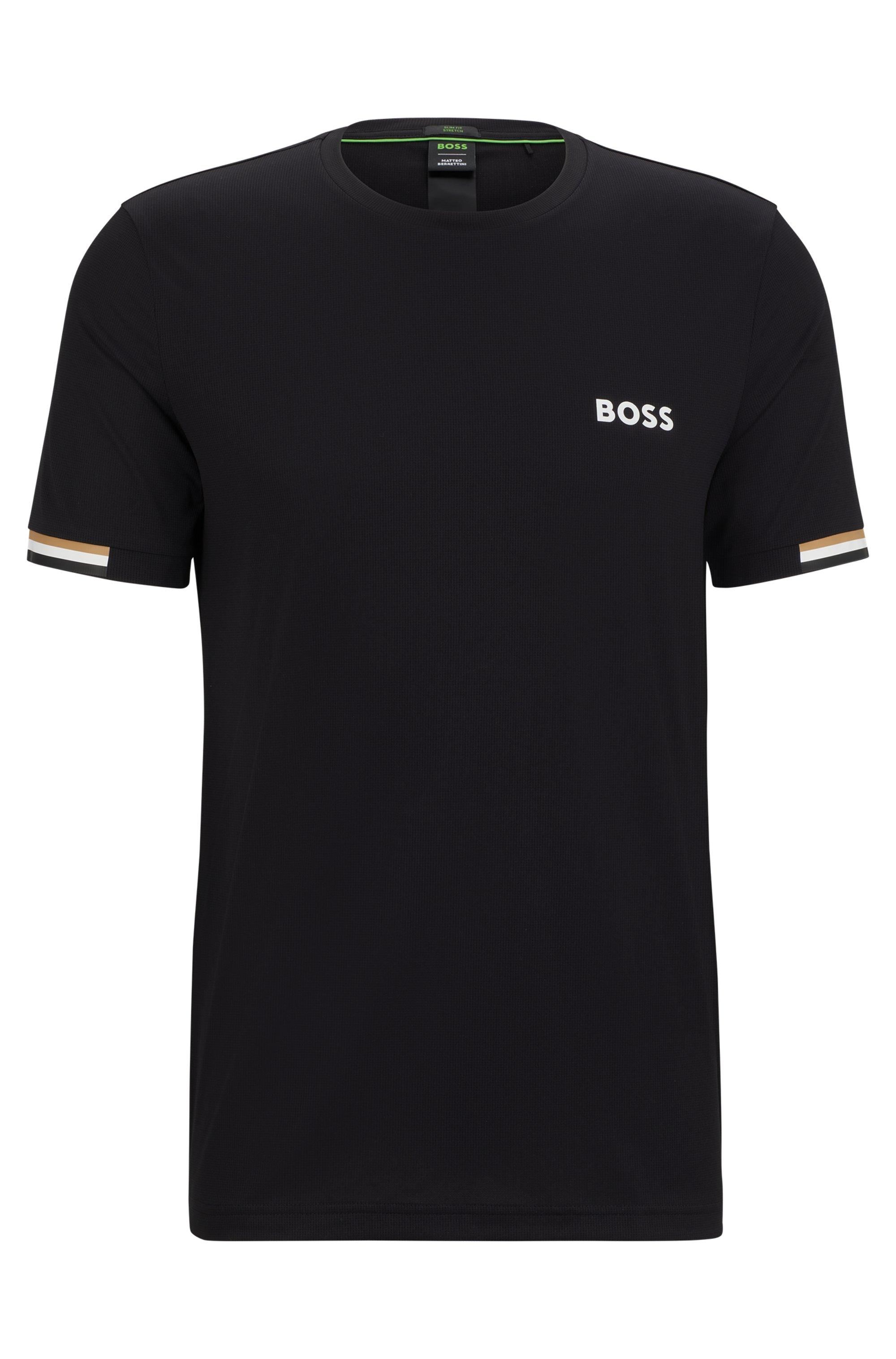 BOSS（HUGO BOSS）のMatteo BerrettiniTシャツです BOSS X Matteo Berrettini Waffle-Fabric T-Shirt With Signature