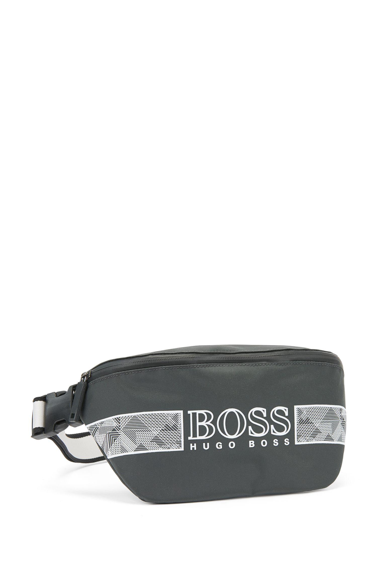 BOSS by Hugo Boss Synthetic Logo Belt Bag In Structured Nylon in Dark