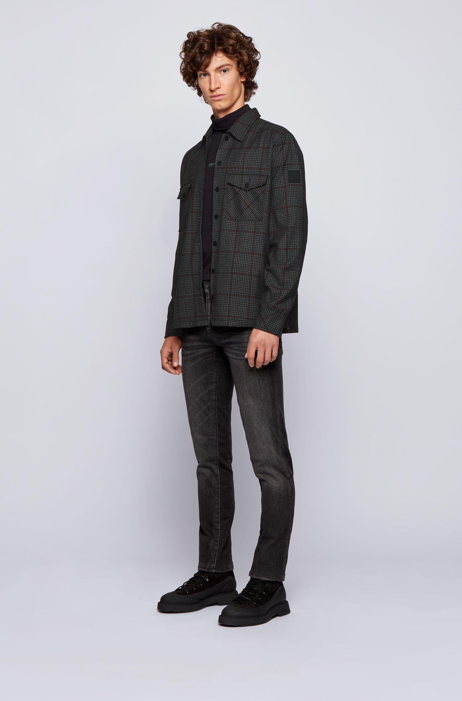 BOSS by Hugo Boss Oversized Fit Overshirt With A Houndstooth Vichy