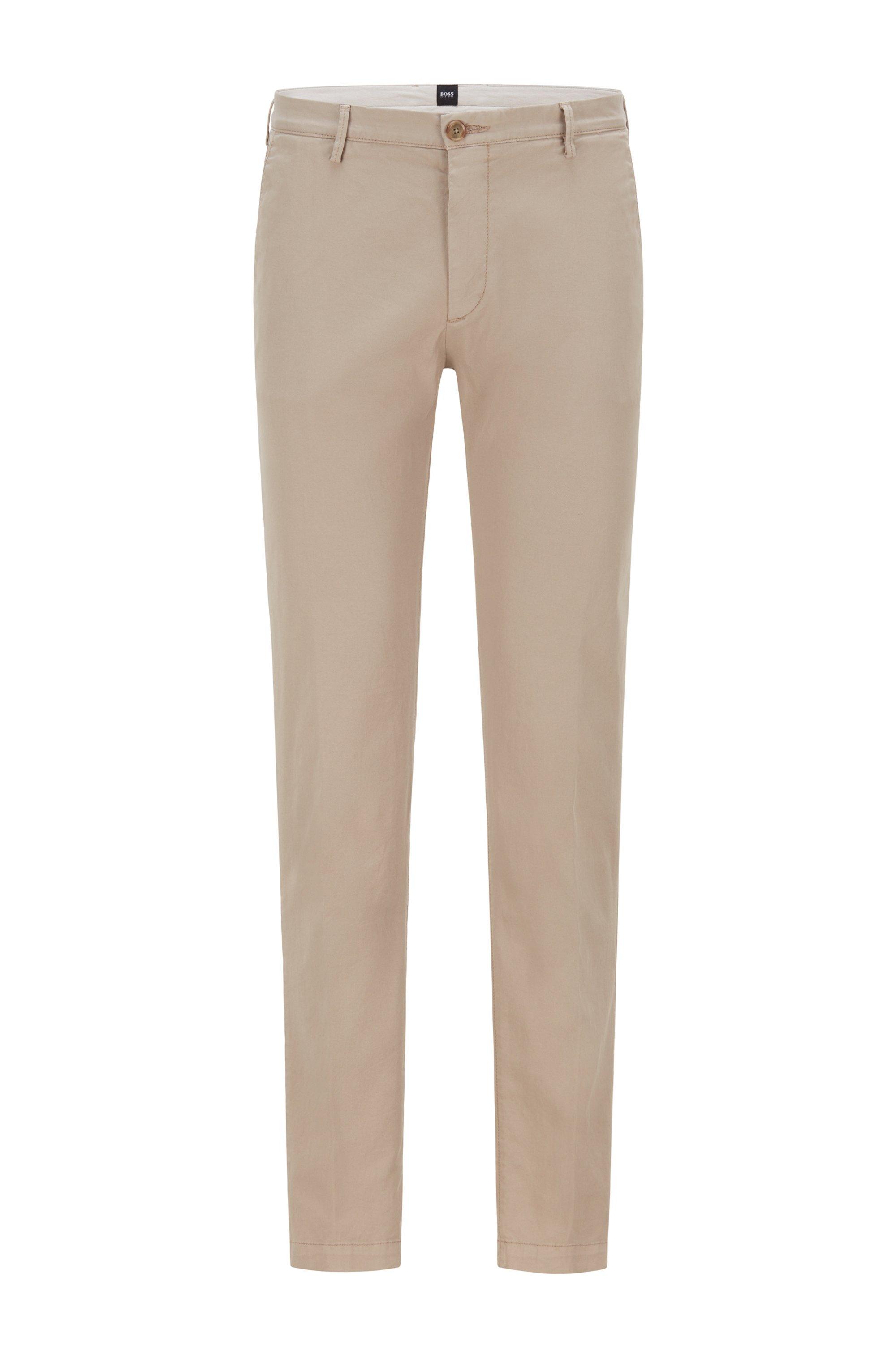 BOSS by HUGO BOSS Rice3-d Beige Slim-fit Chinos In Stretch Cotton 50325936  294 in Natural for Men | Lyst