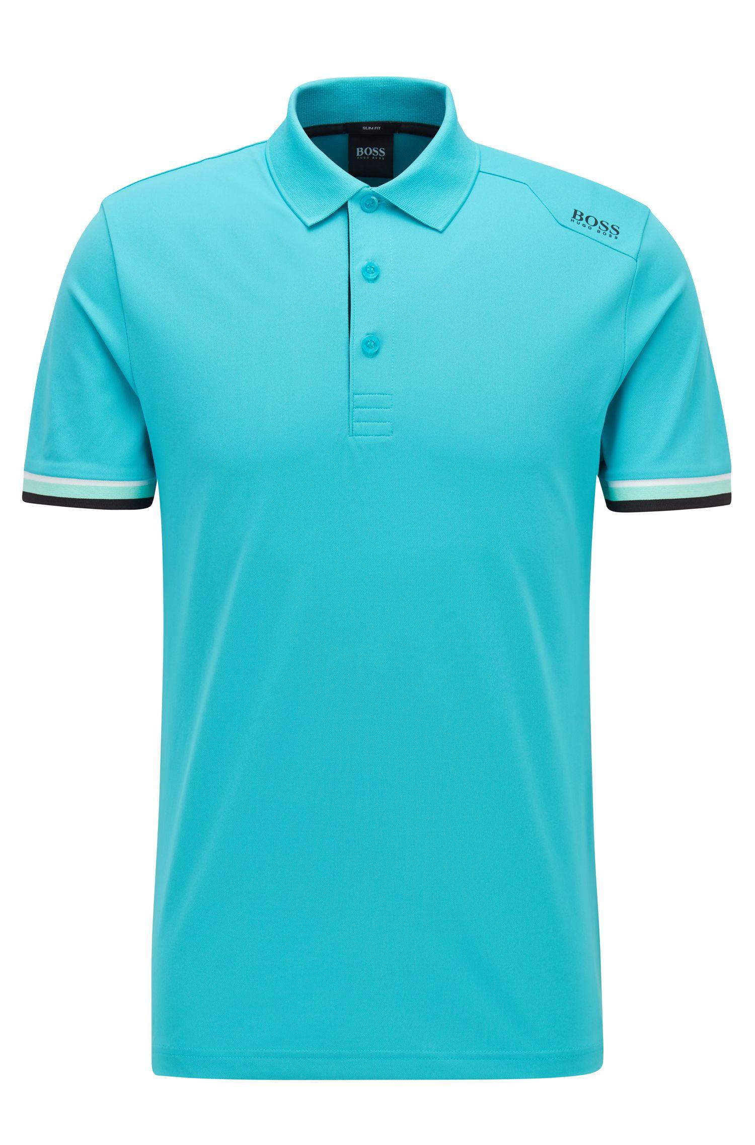 BOSS by Hugo Boss Slim Fit Polo Shirt In S.café® With Shoulder Logo in ...