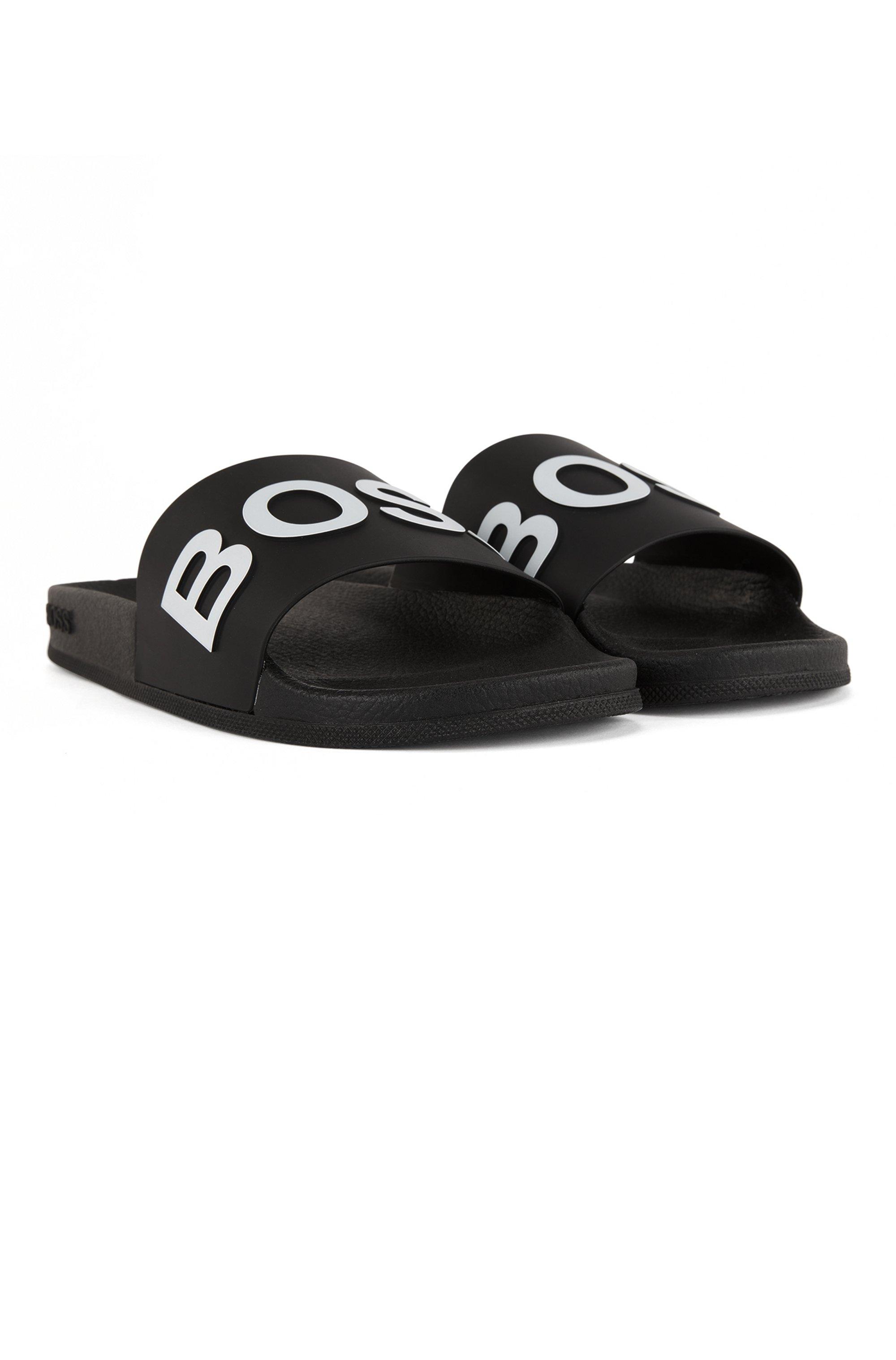 BOSS by HUGO BOSS Black Men's Sandals Size 10 for Men | Lyst