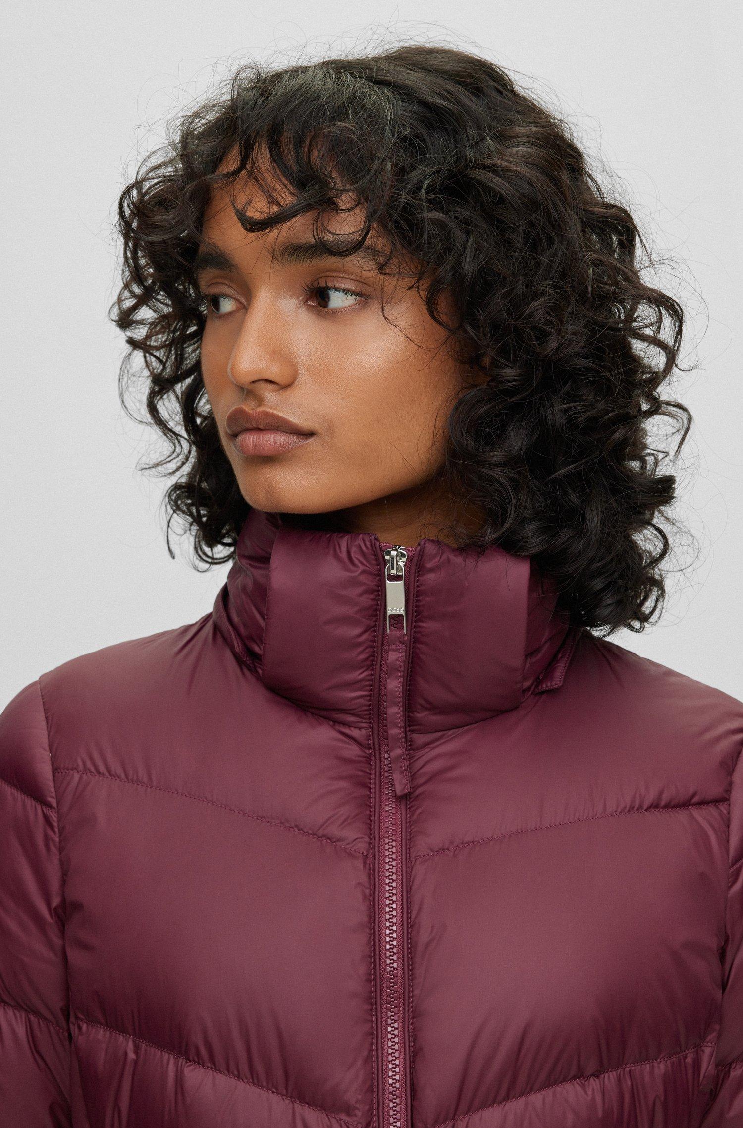 Slim puffer jacket clearance women's
