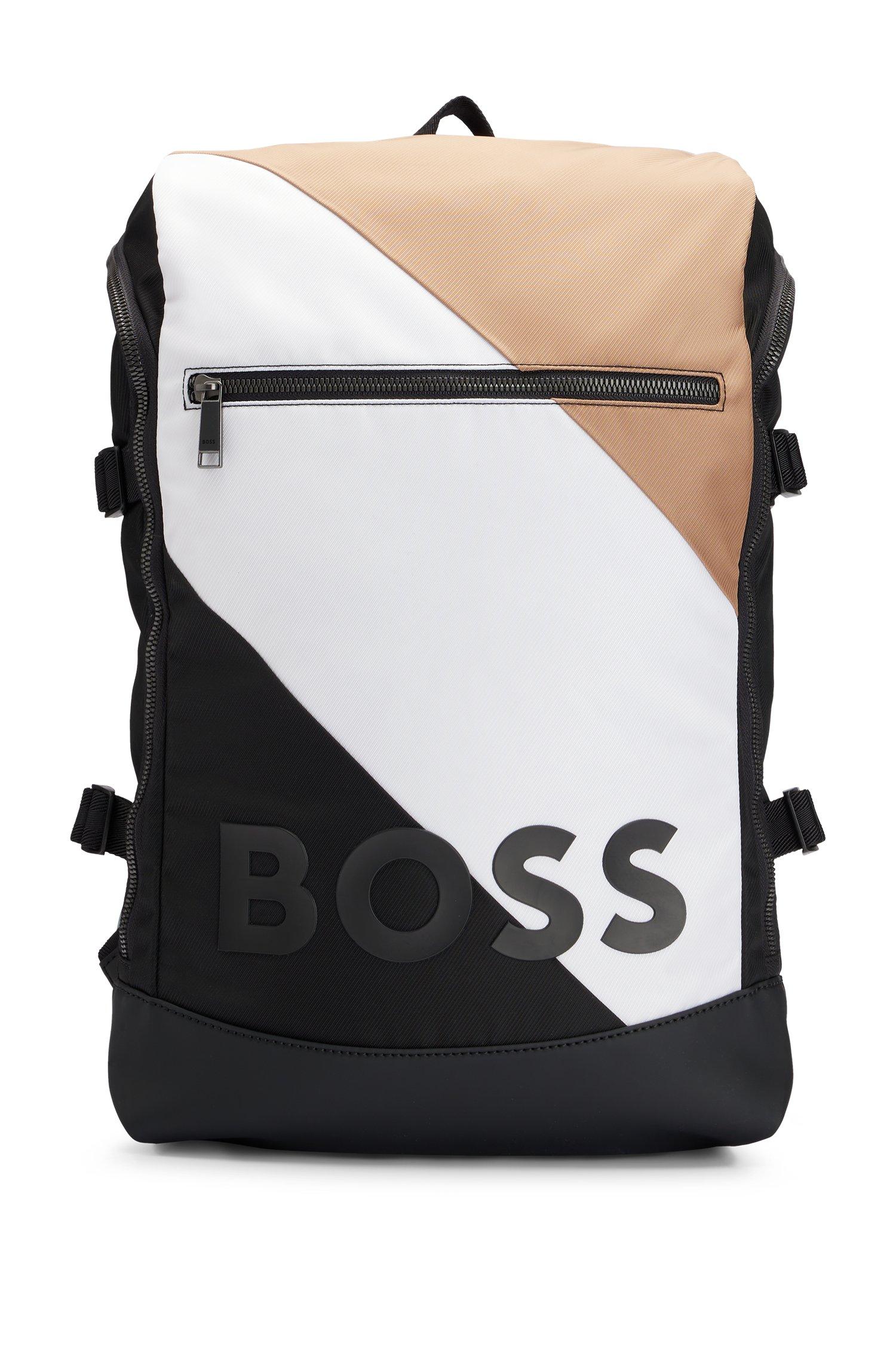 BOSS by HUGO BOSS Recycled-material Backpack With Signature Stripe And ...