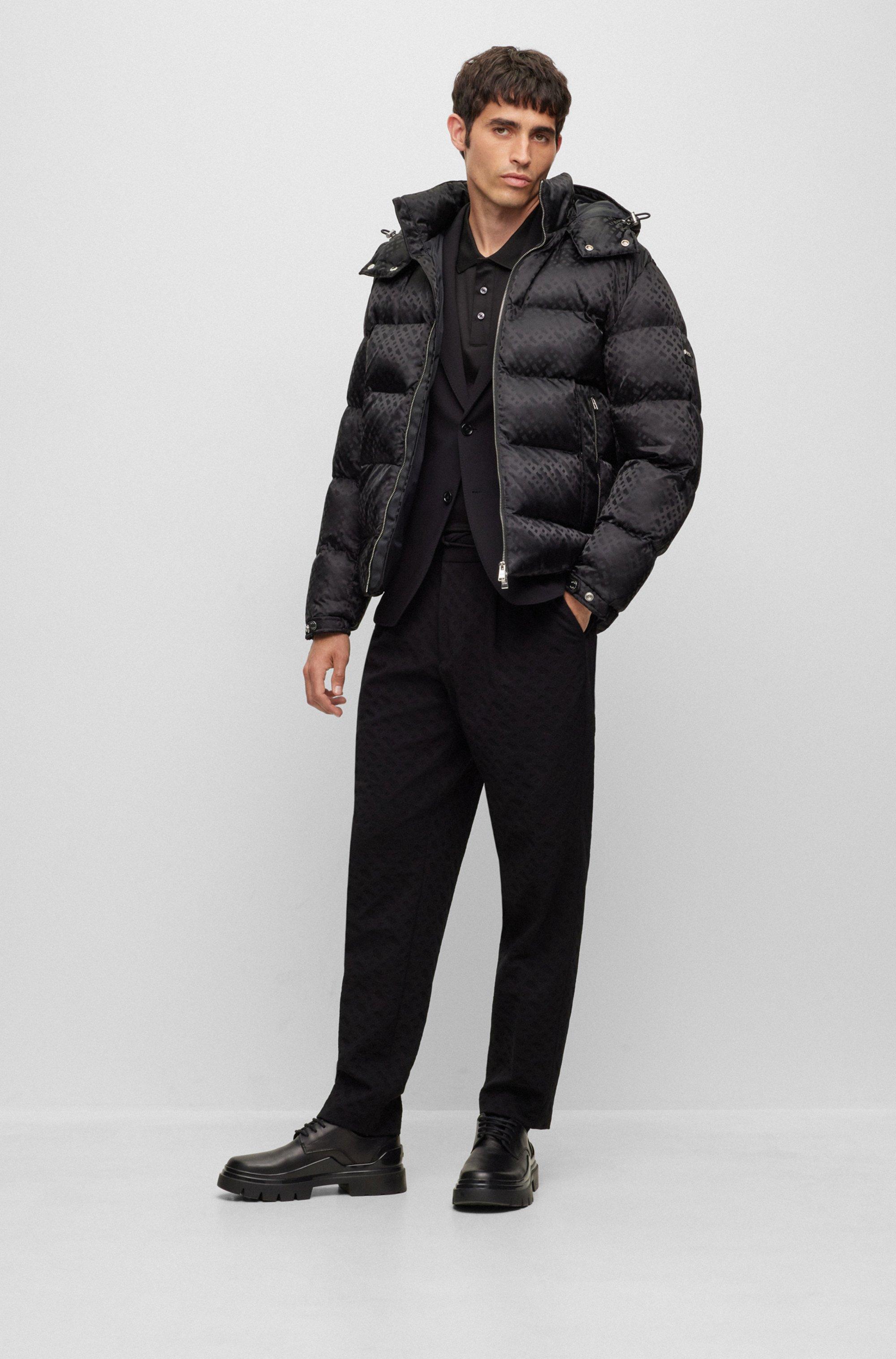 BOSS quilted padded jacket - Black