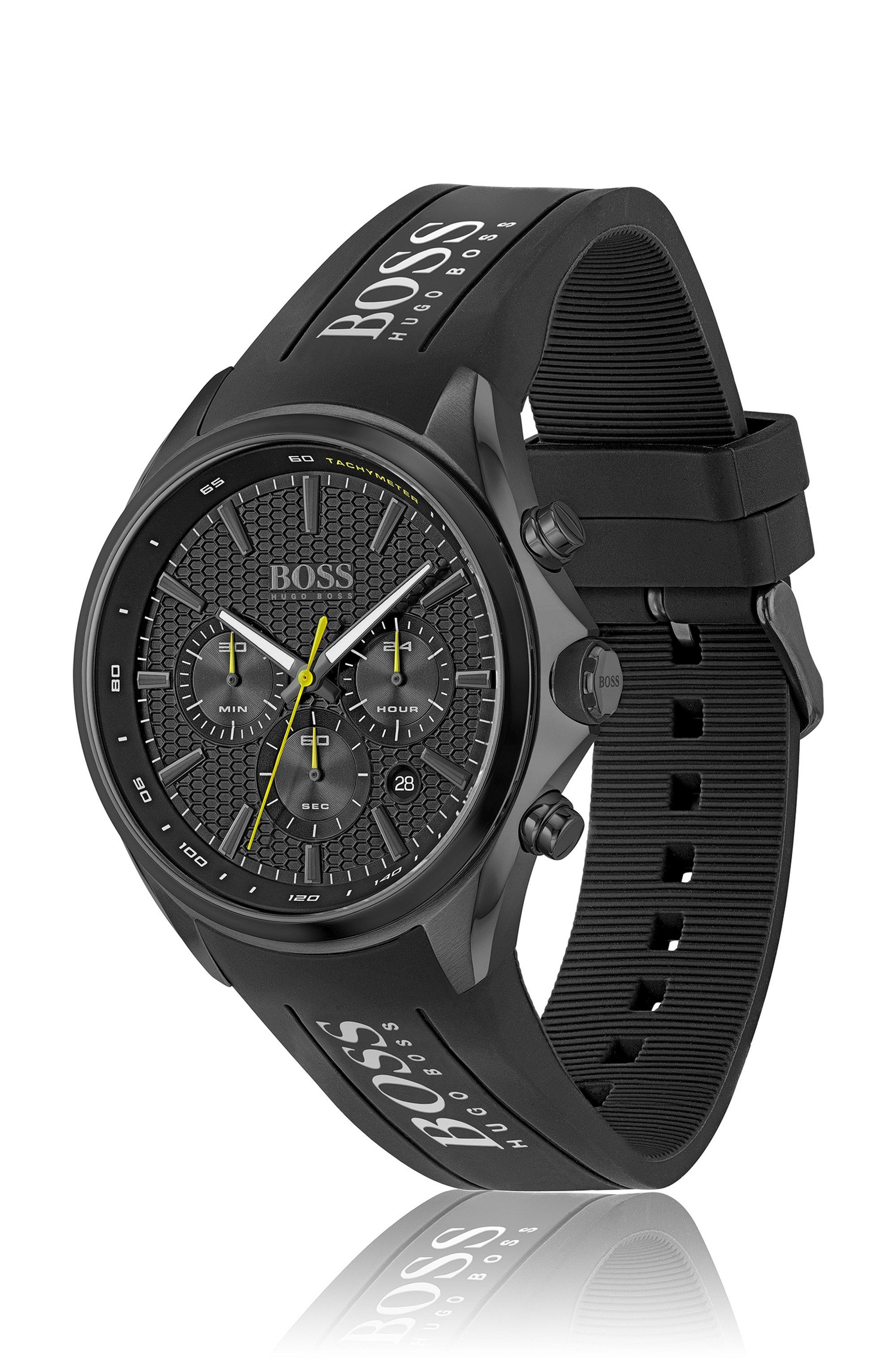 hugo boss black silicone watch