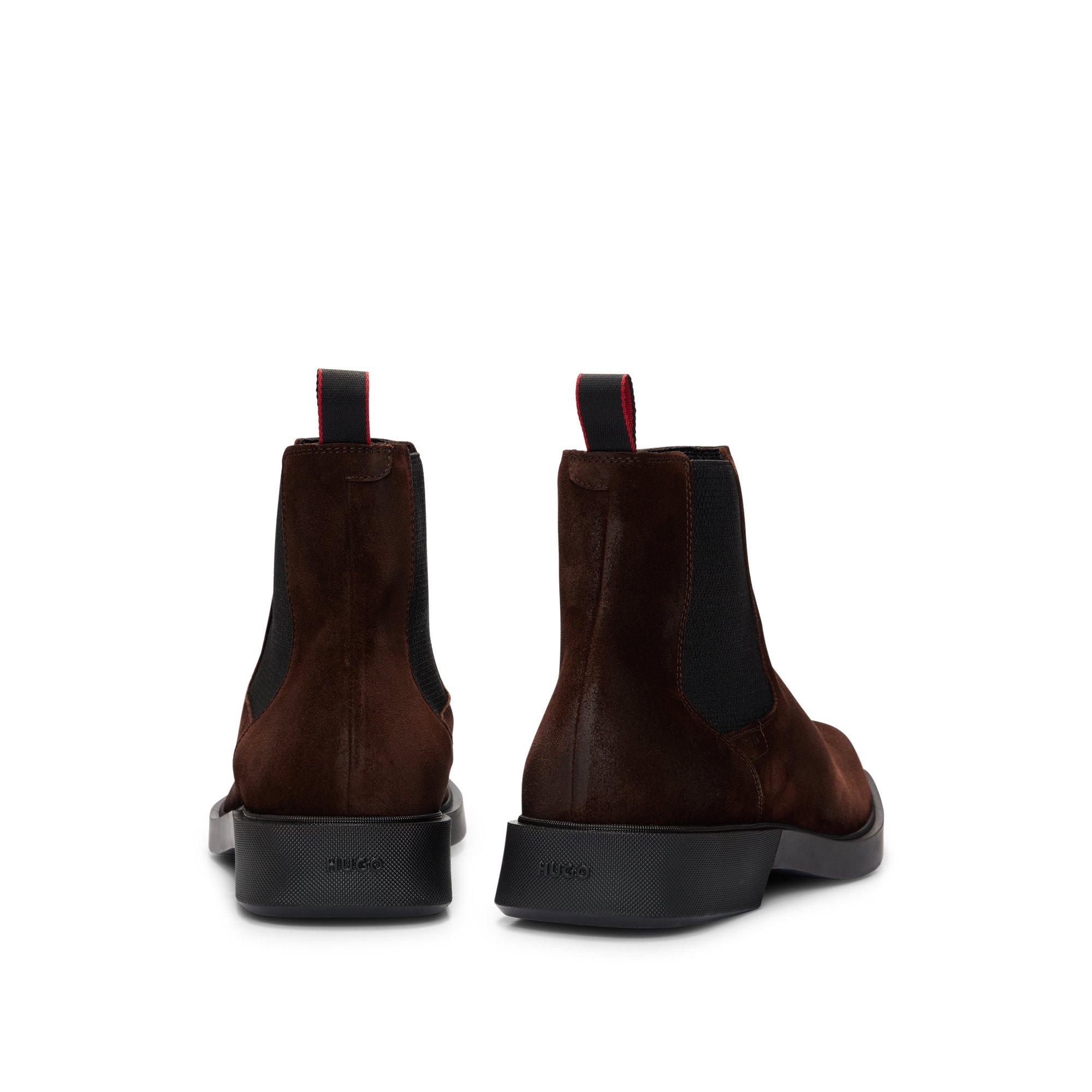 HUGO Square-Toe Chelsea Boots in Brown for Men Lyst UK