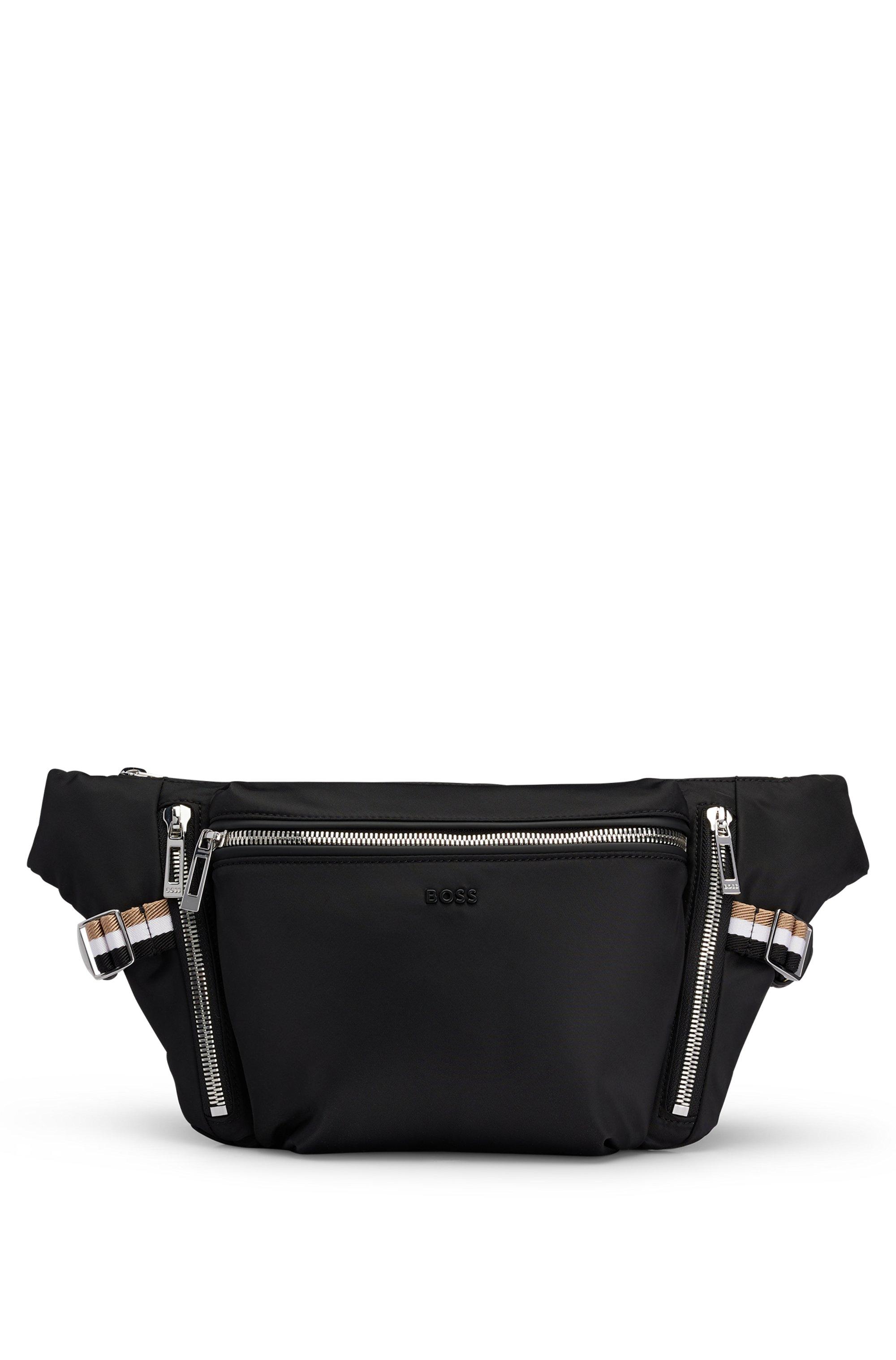 BOSS Zip pocket Belt Bag In Recycled Material in Black for Men Lyst