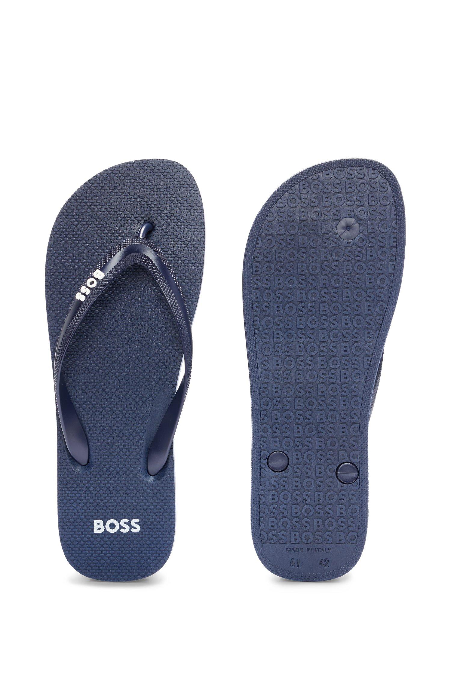 BOSS Flip flops With Branded Strap in Blue for Men Lyst UK