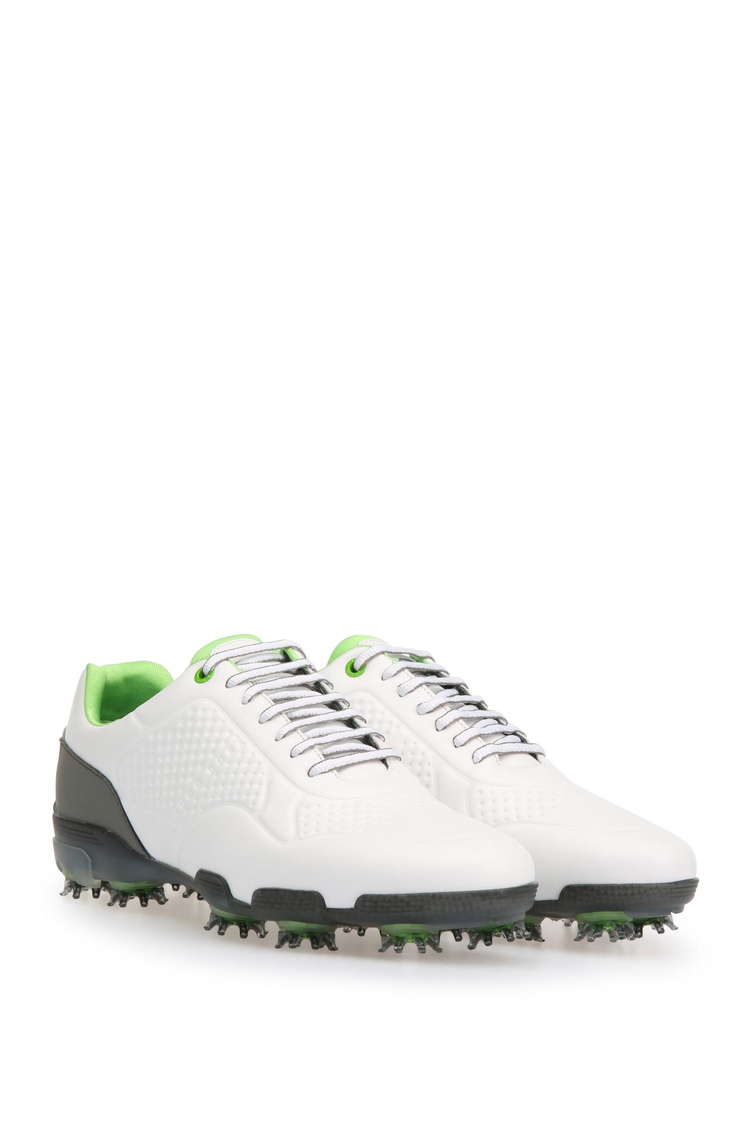 BOSS Golf Shoes In Leather With Golf Ball Embossing: 'light Fairway' in Grey for Men | Lyst UK