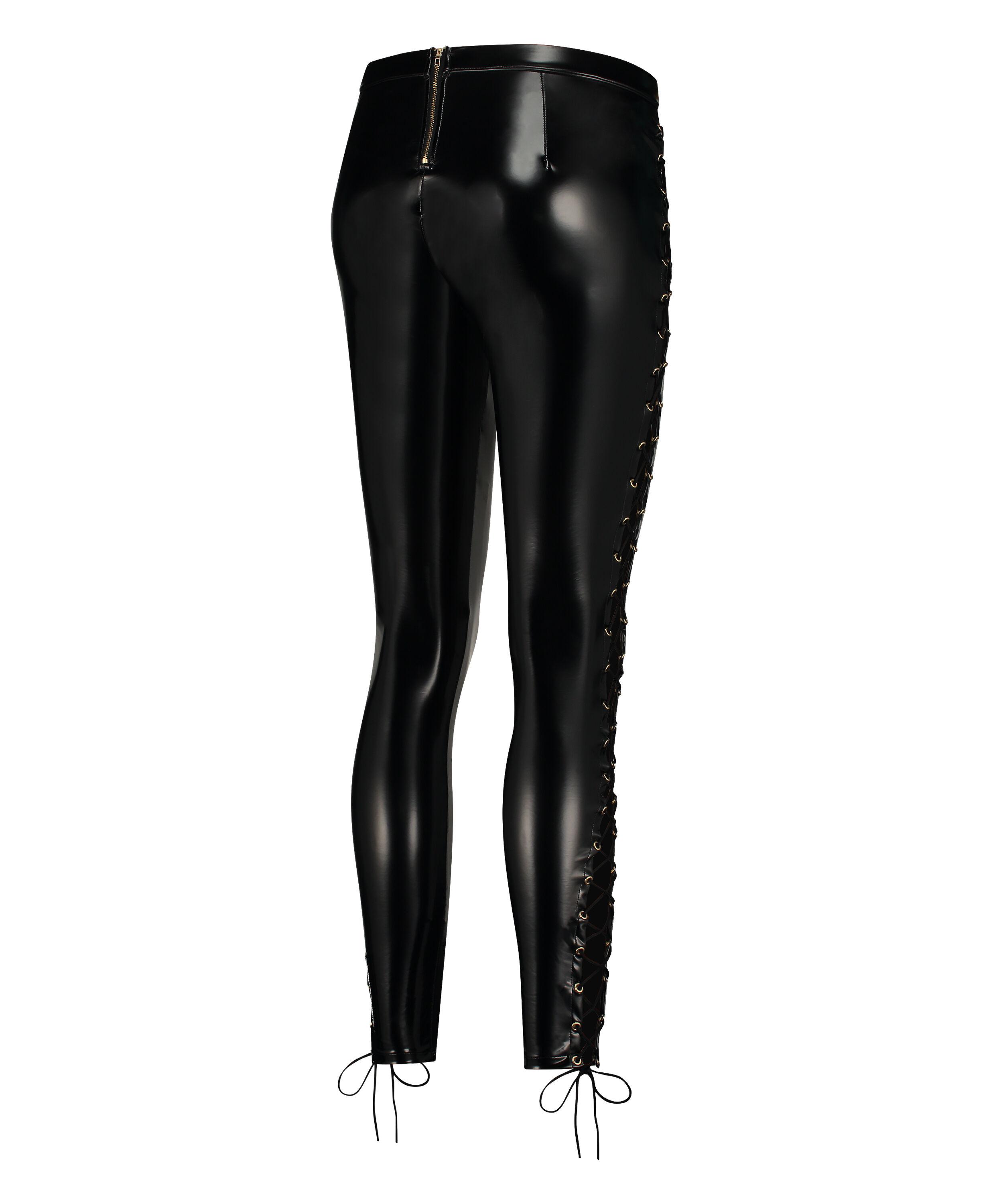 leather lace up leggings