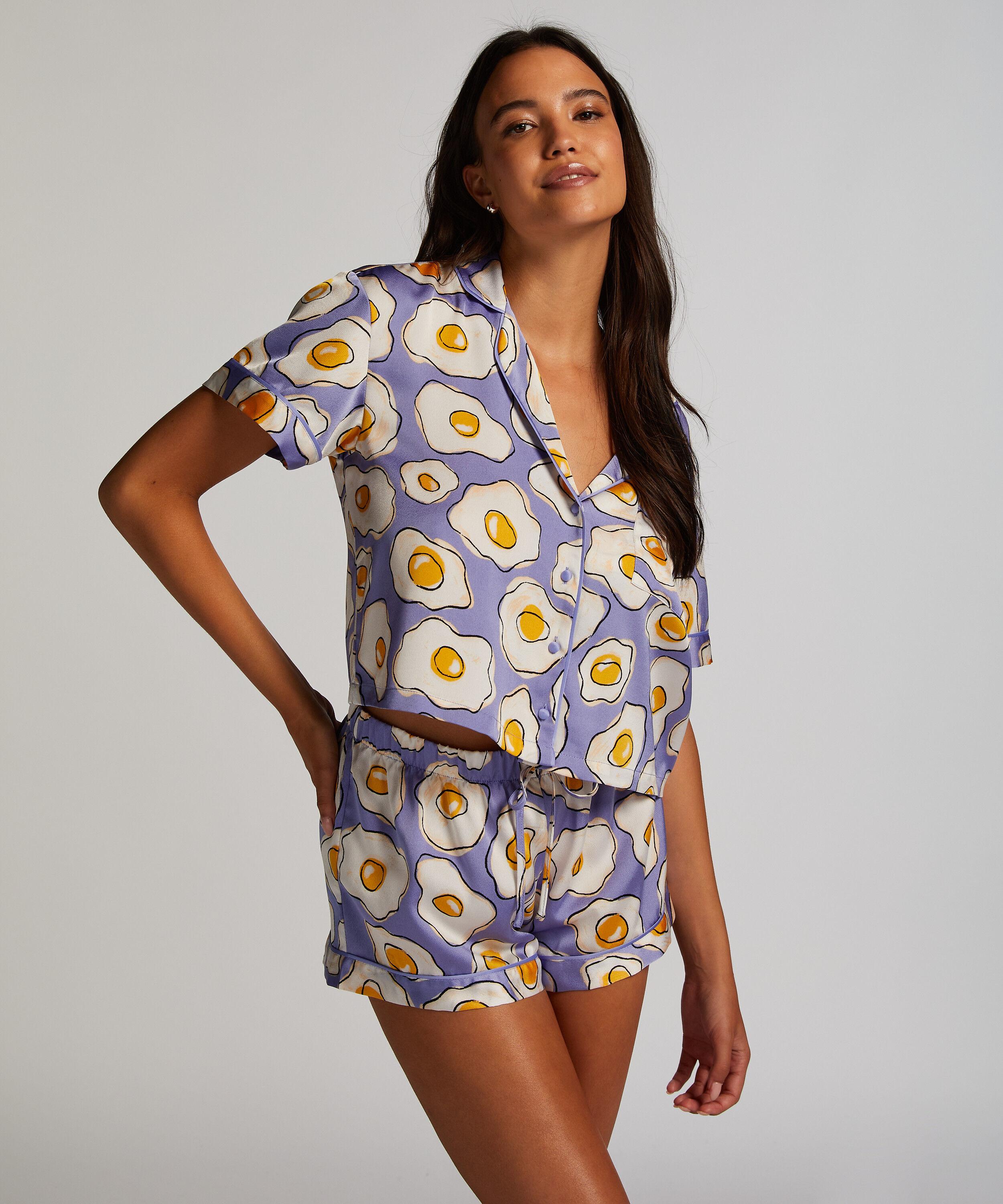 Hunkemoller Pyjama Shorts Satin in Lila Lyst DE