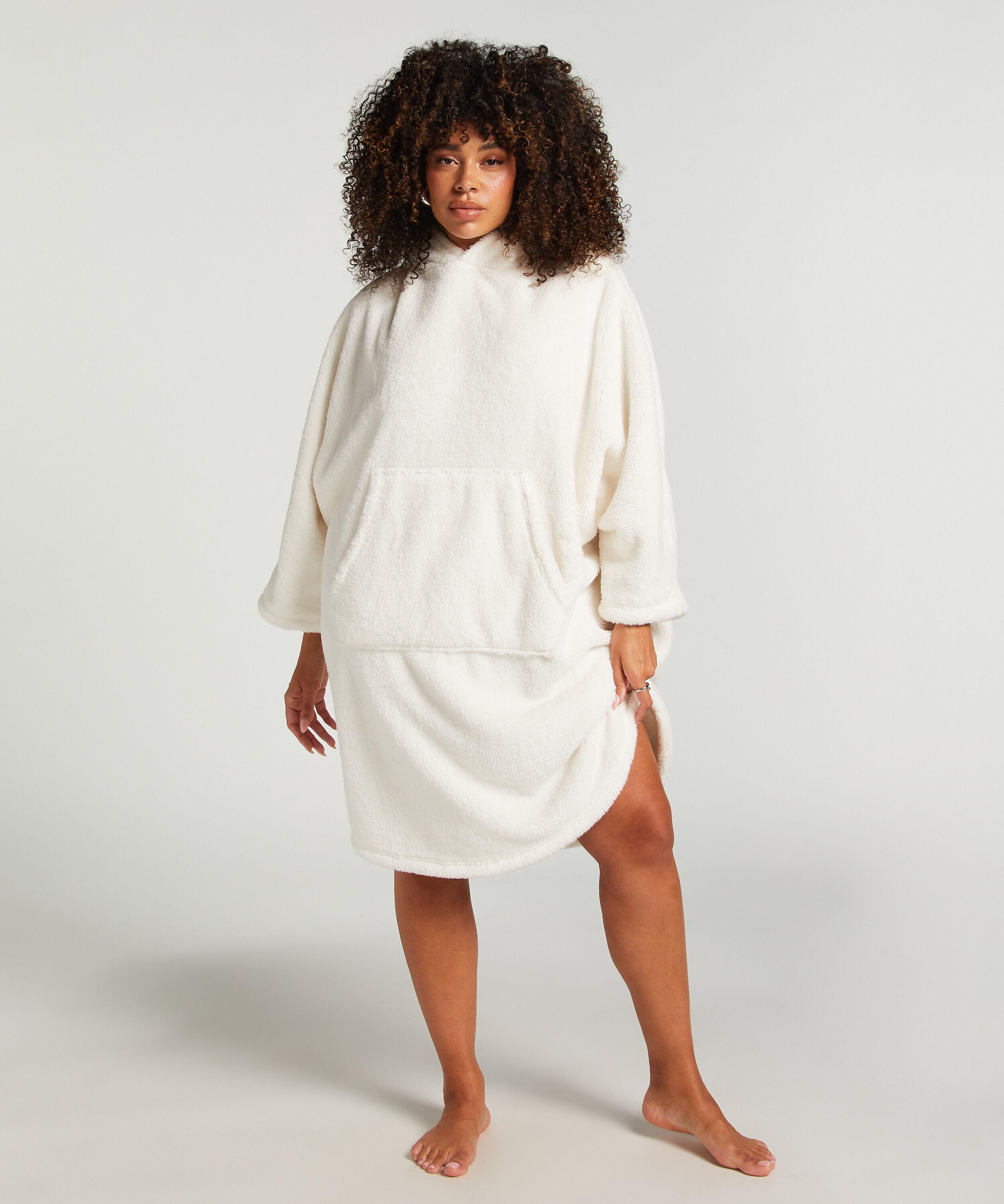 Hunkemöller snuggle Fleece Lounge Dress in White Lyst UK