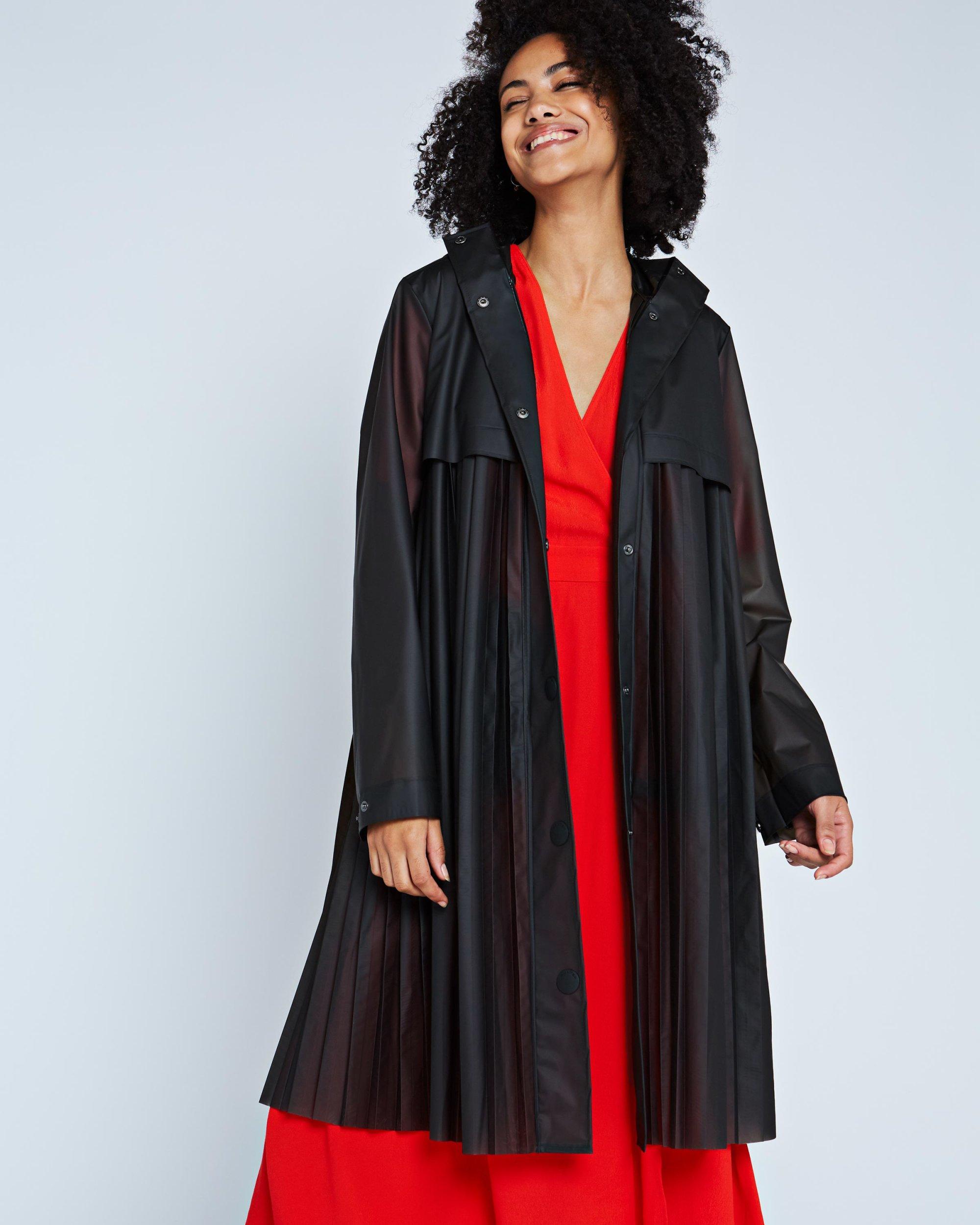 hunter pleated raincoat