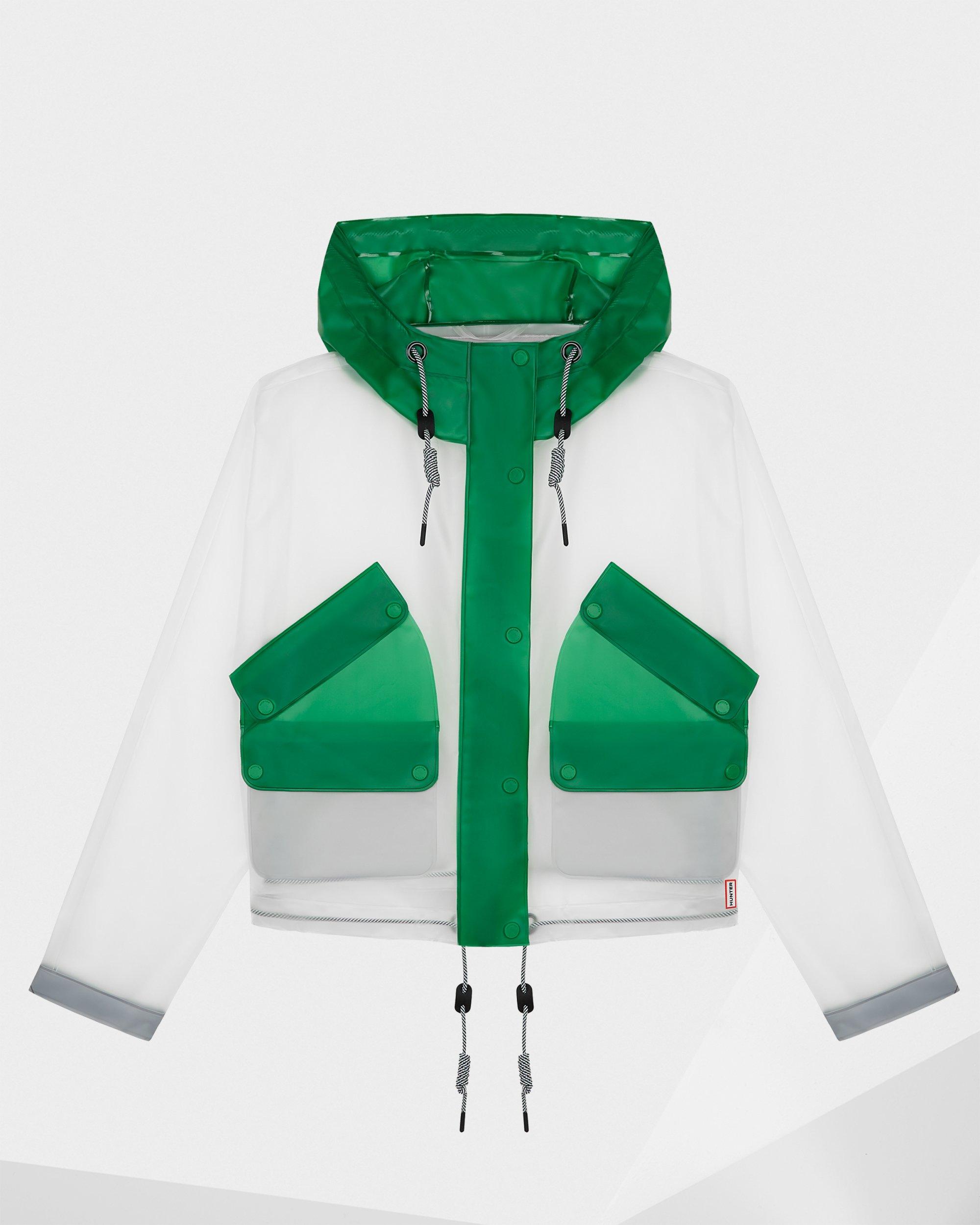 hunter cropped rain jacket