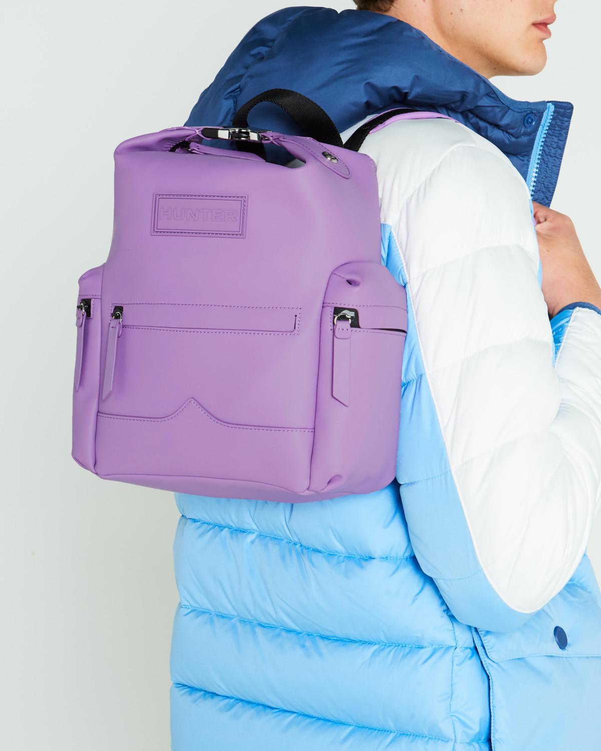 hunter rubberised leather backpack