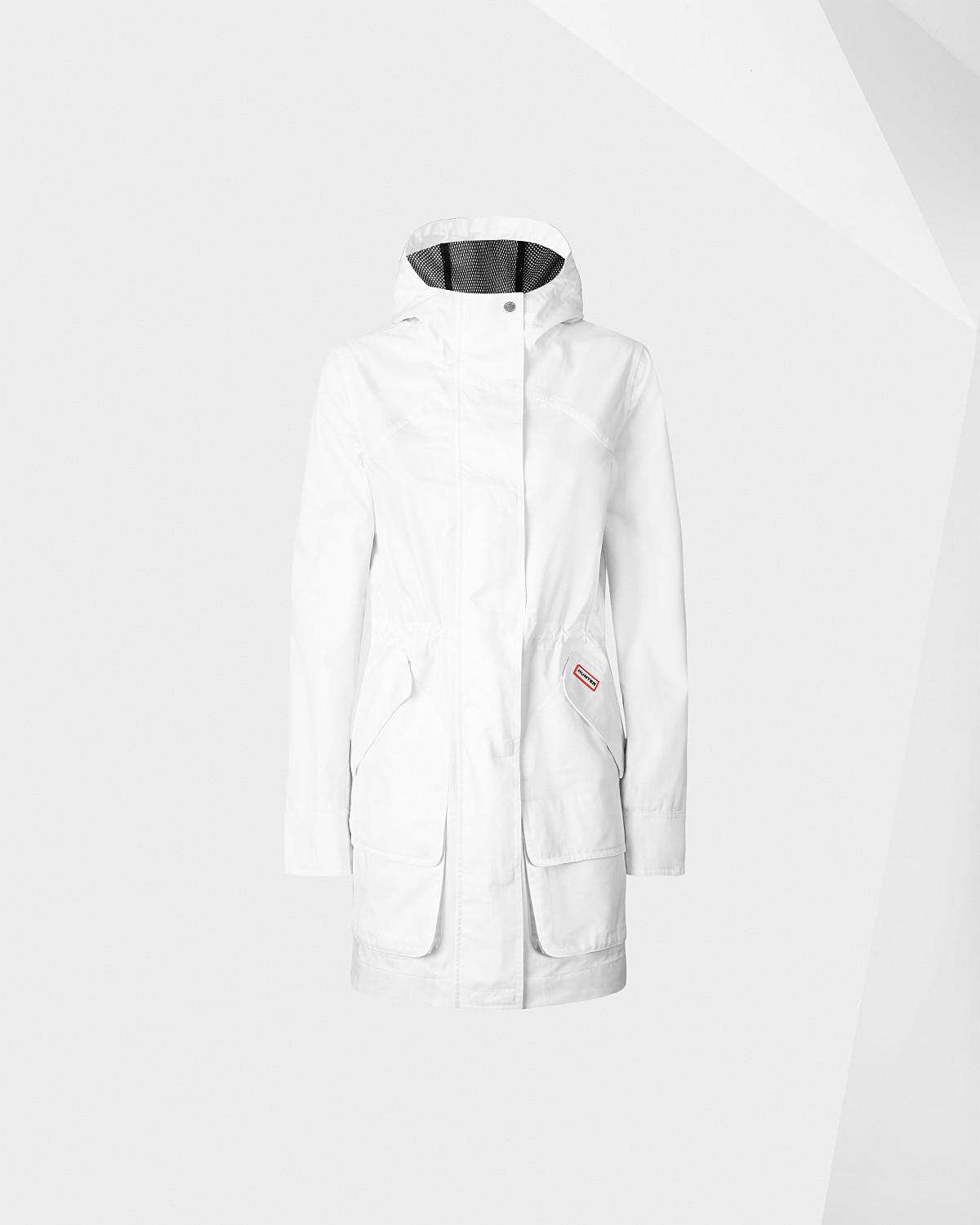HUNTER Original Waterproof Cotton Hunting Coat in White Lyst