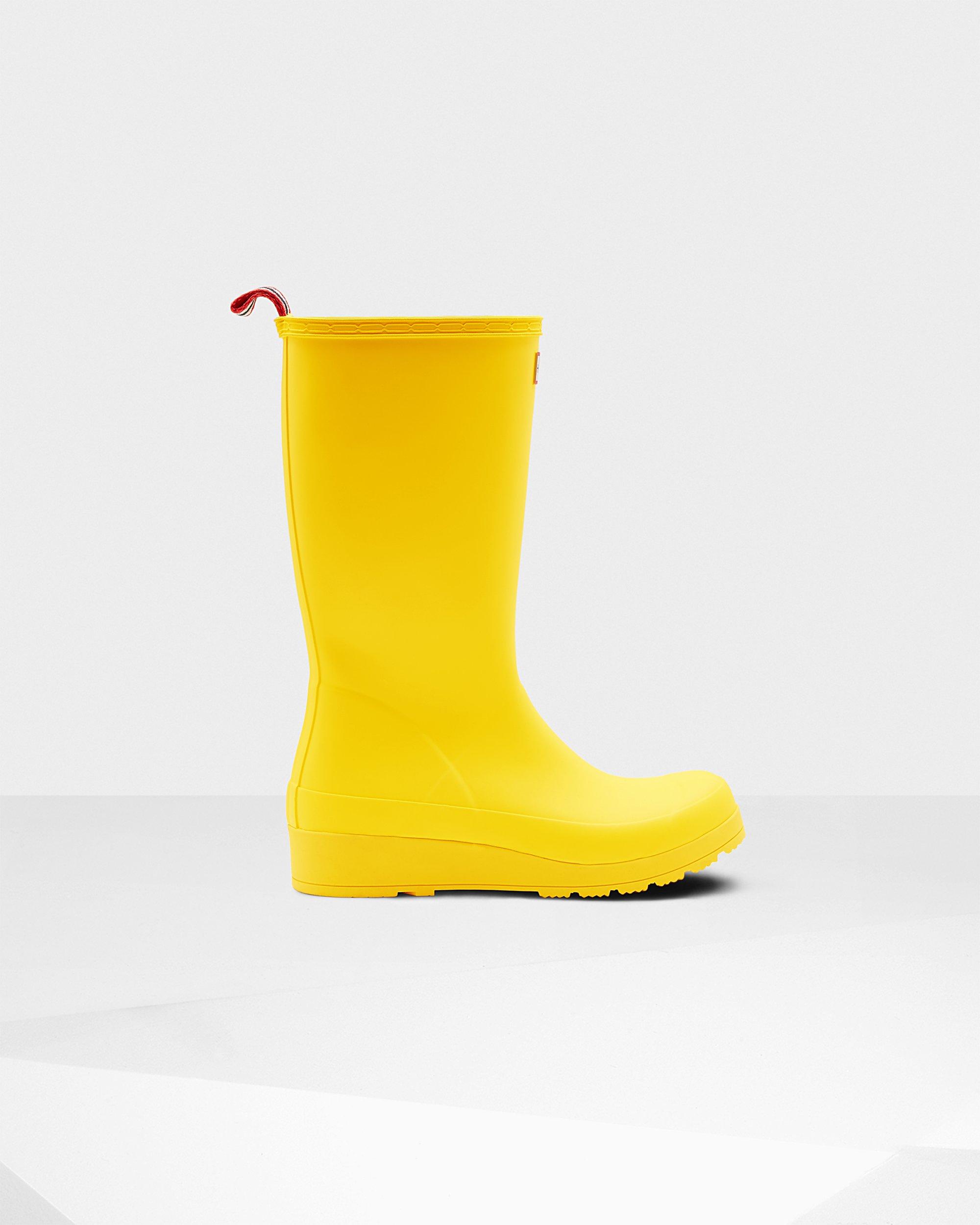 yellow hunter rain boots womens