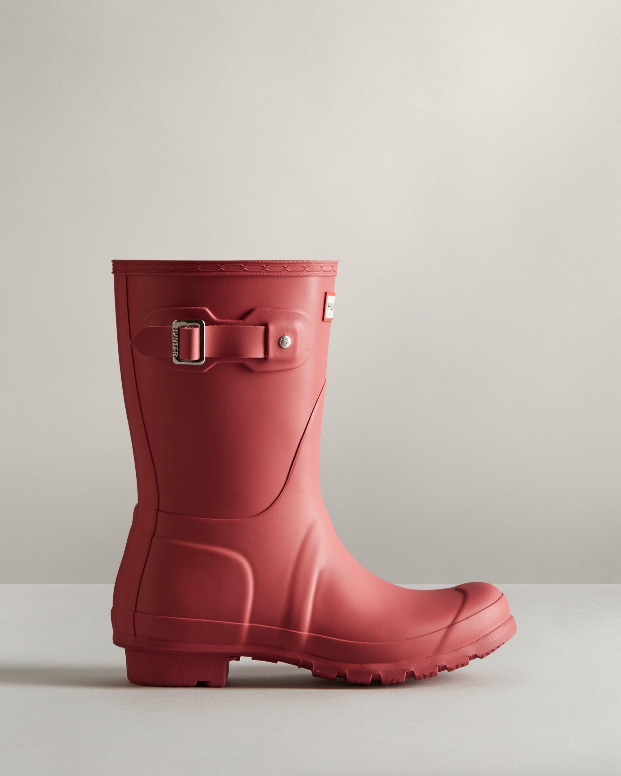 short red hunter wellies