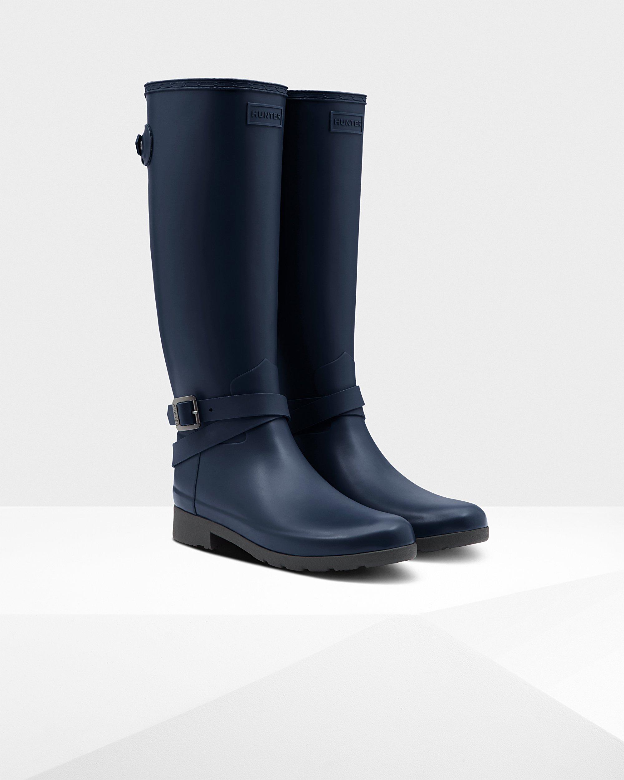 Women's refined slim fit adjustable tall rain boots Clearance