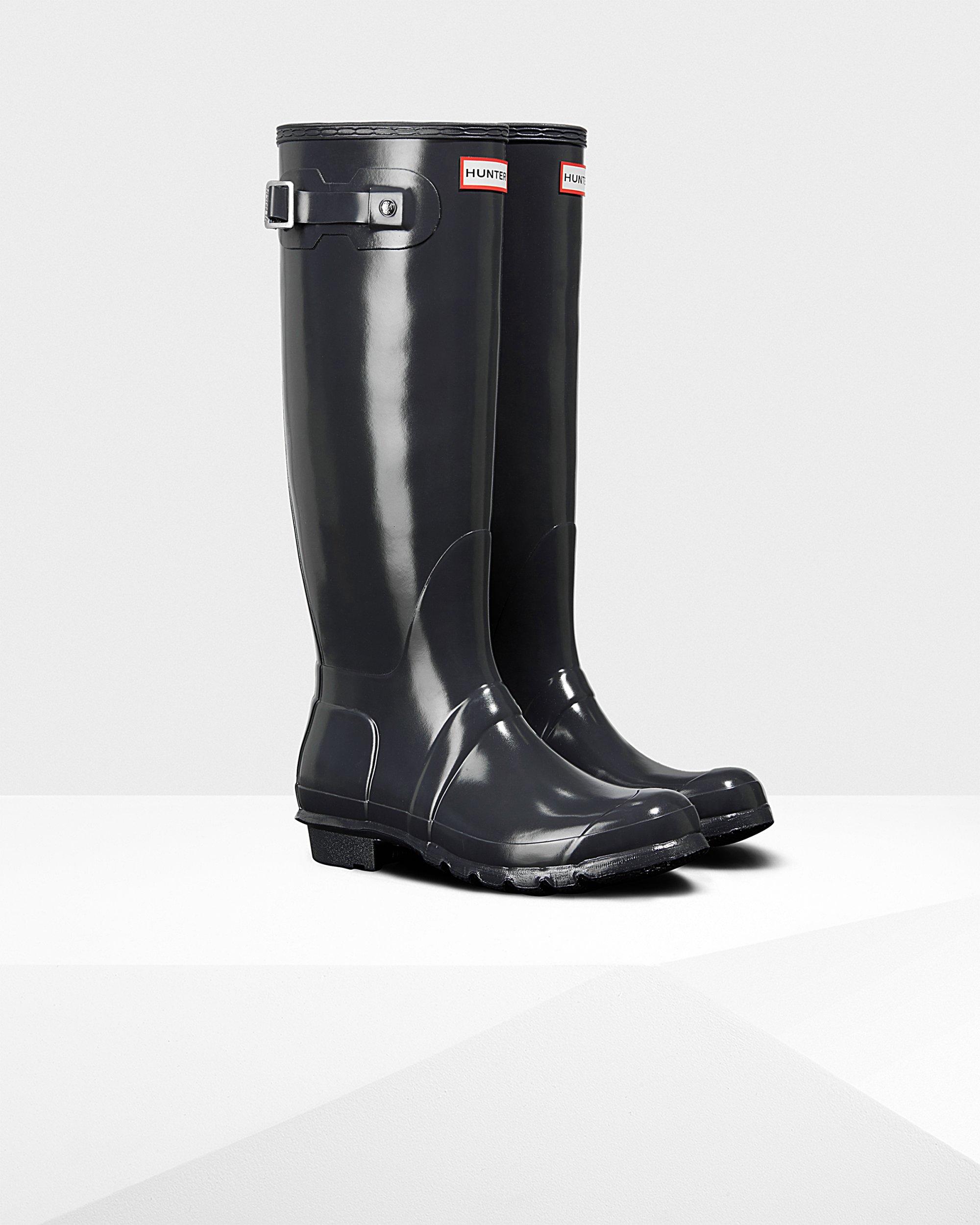 hunter boots slate grey