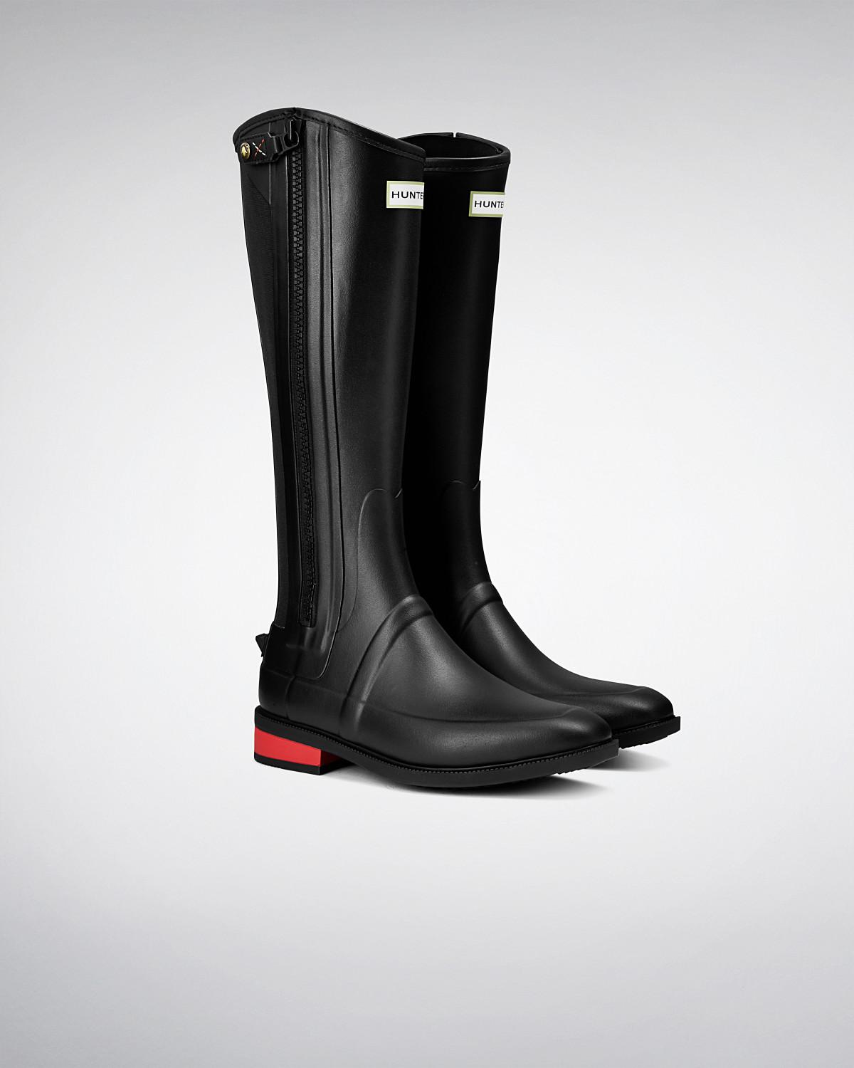 hunter wellesley rubber riding rain boot
