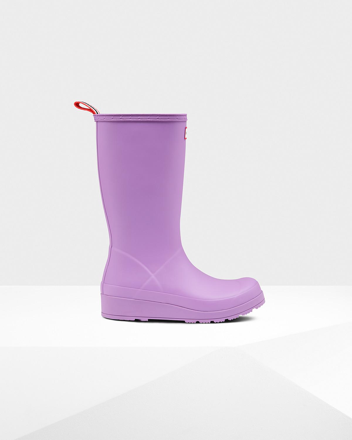 purple hunter rain boots