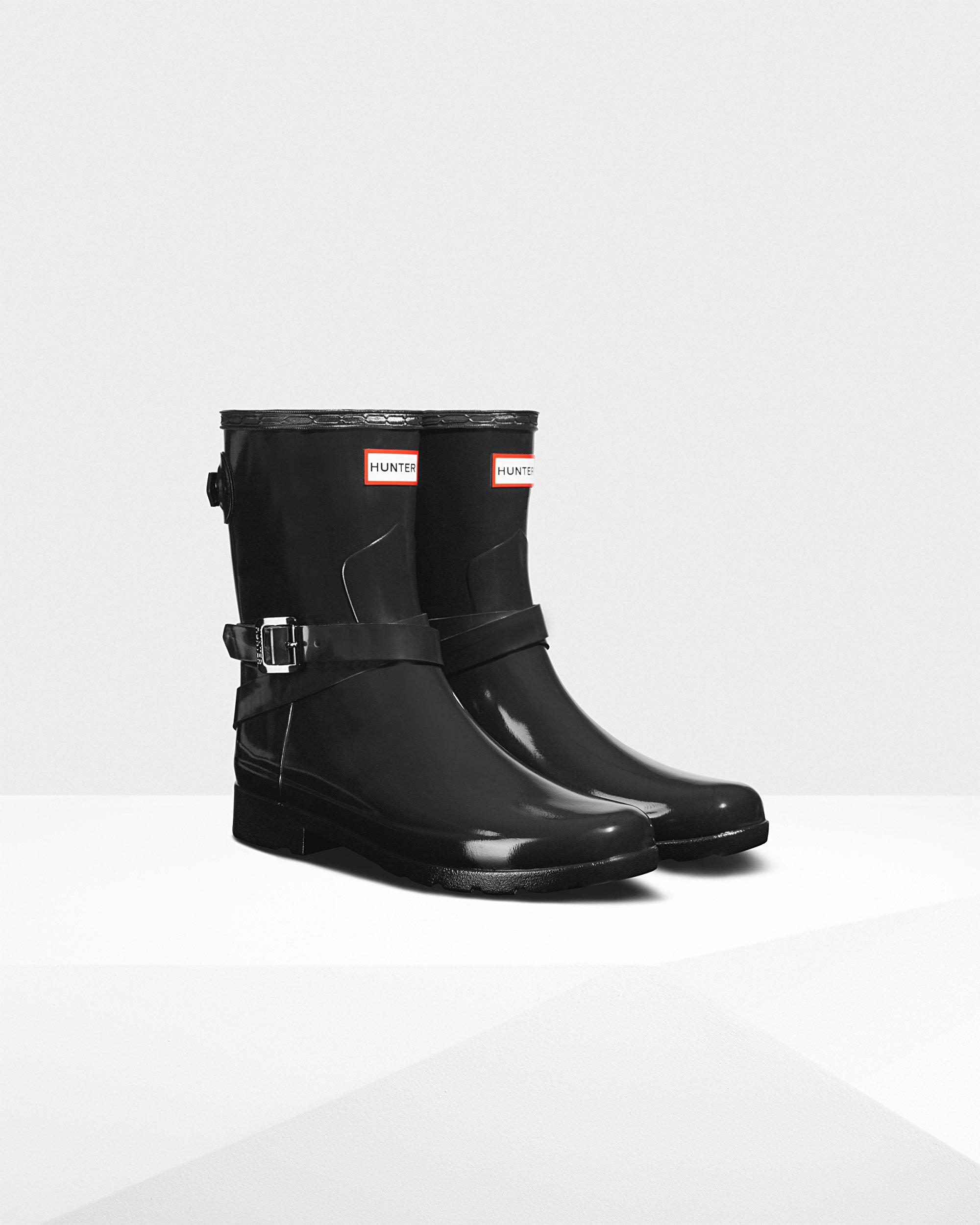 hunter refined zip boot leather