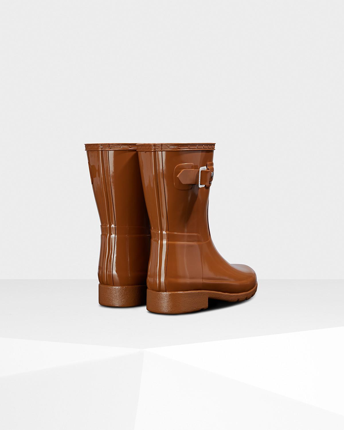 original leopard print refined short waterproof rain boot