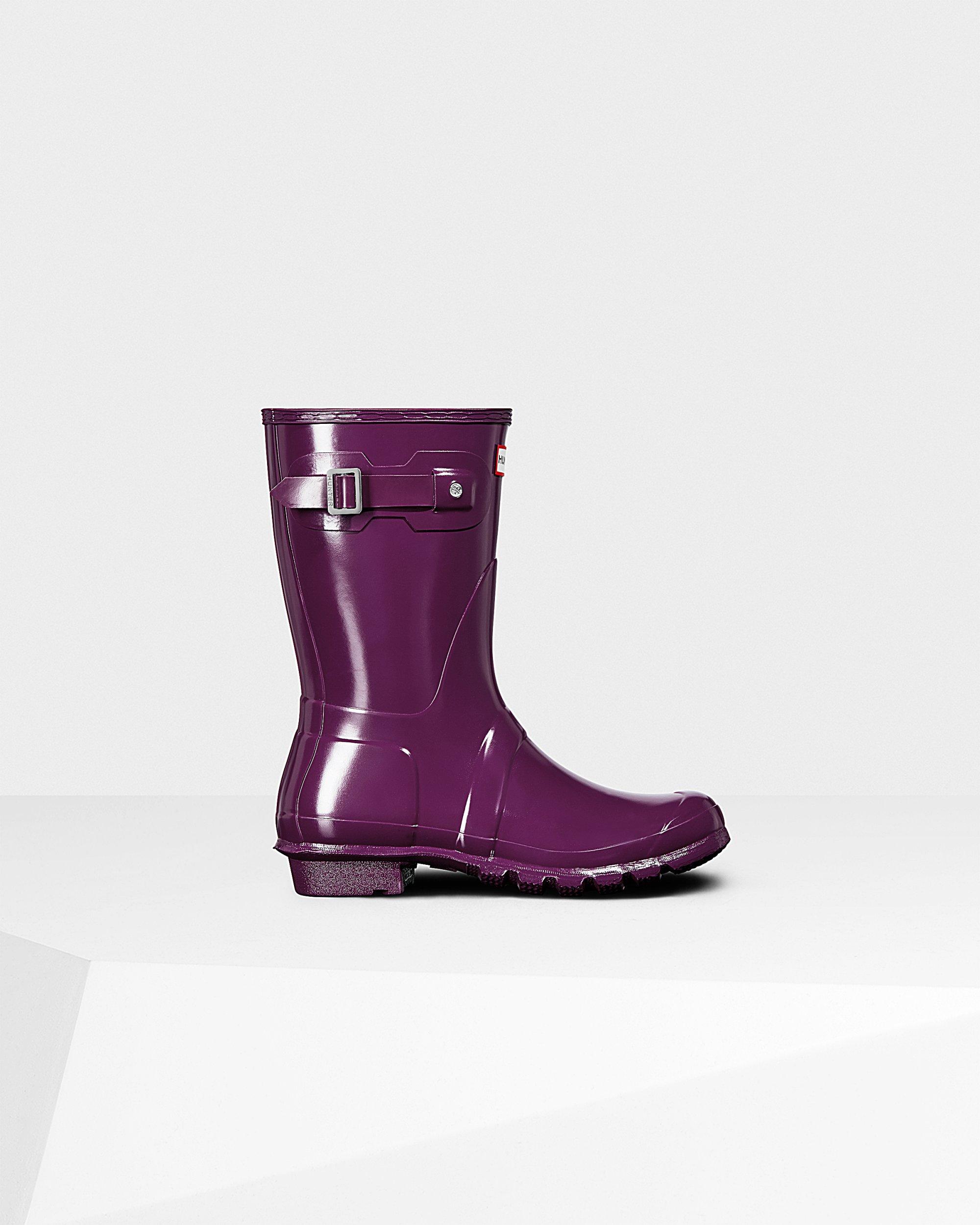 hunter rain boots violet