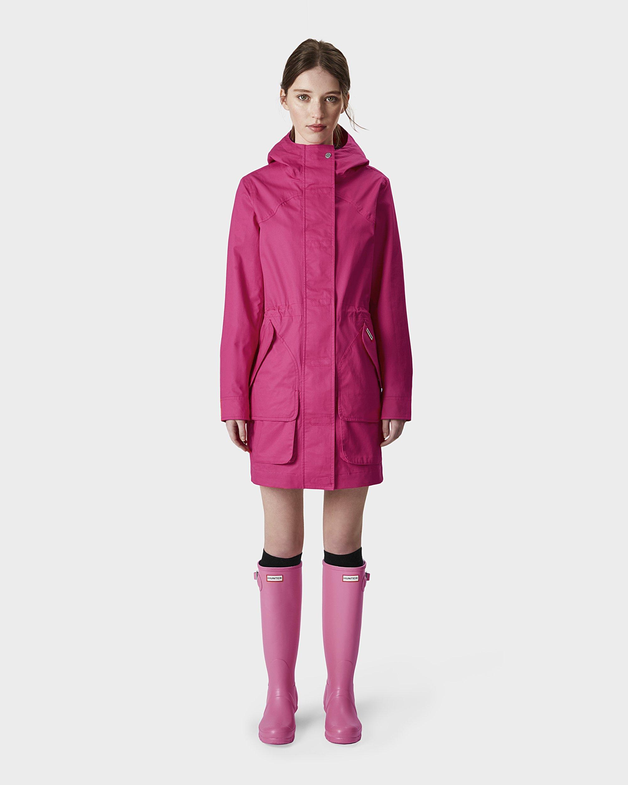 HUNTER Women's Original Waterproof Cotton Hunting Coat in Bright Pink ...