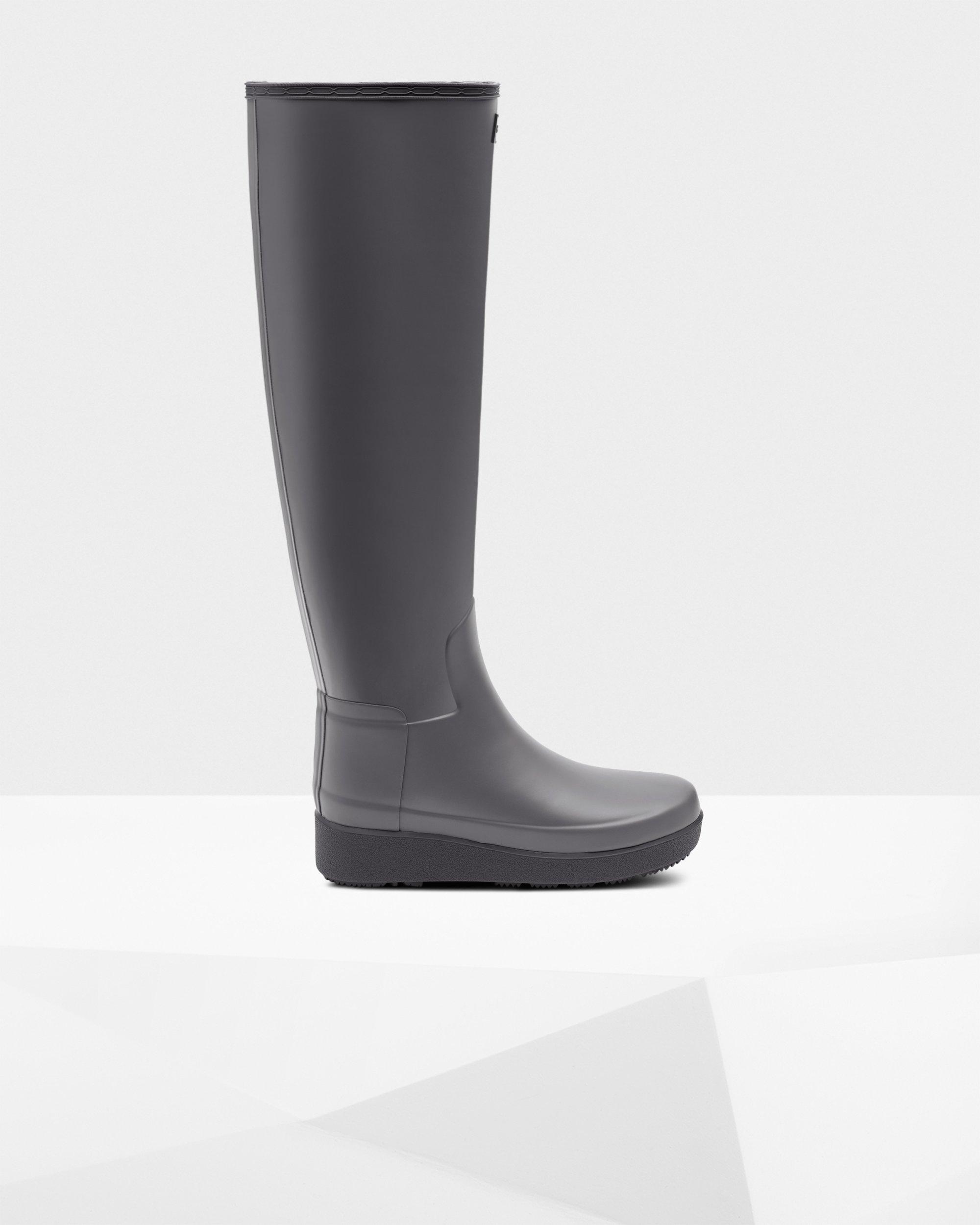 narrow leg knee high boots