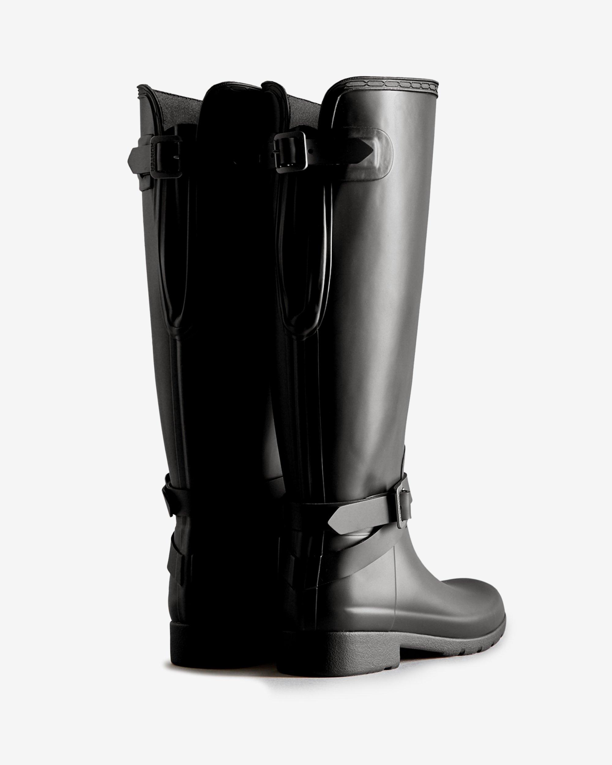 black slim fit wellies