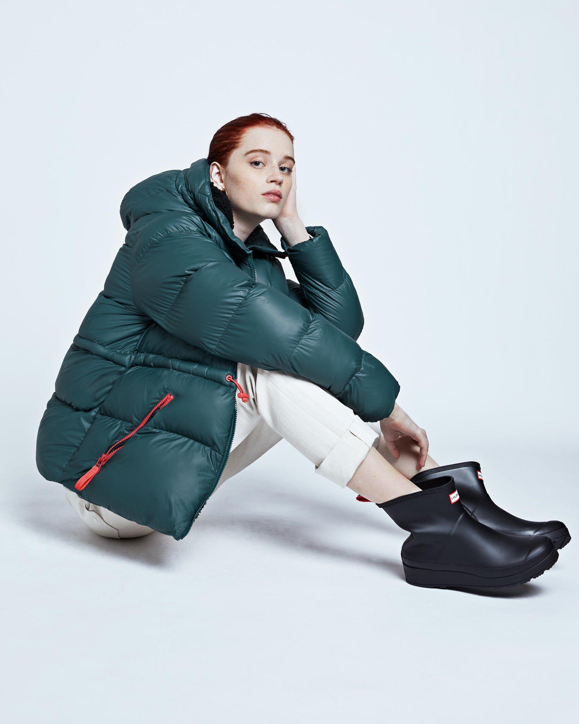 a line puffer jacket