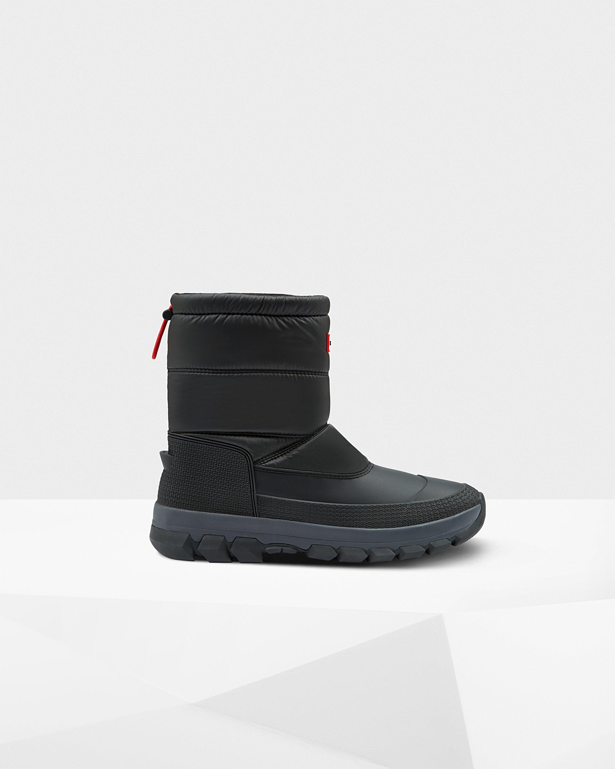 hunter black insulated snow boot