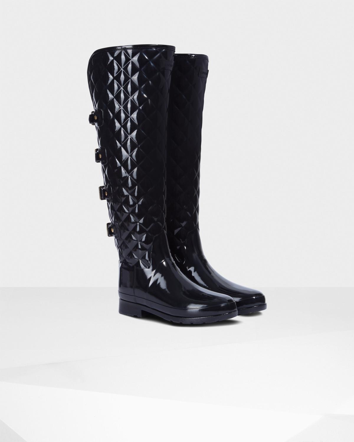 HUNTER Rubber Women's Original Refined Over The Knee Rain Boots in