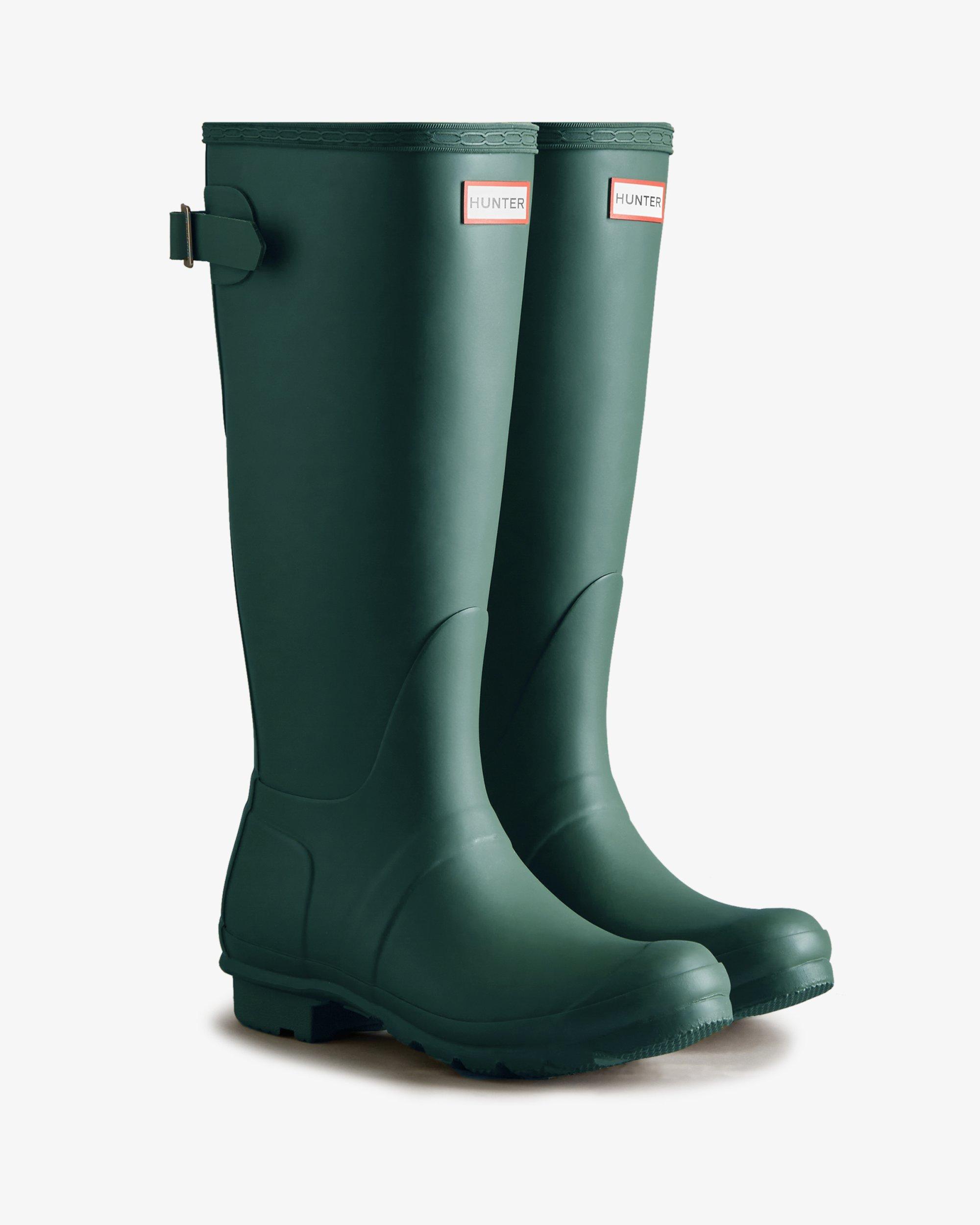 hunter green rain boots