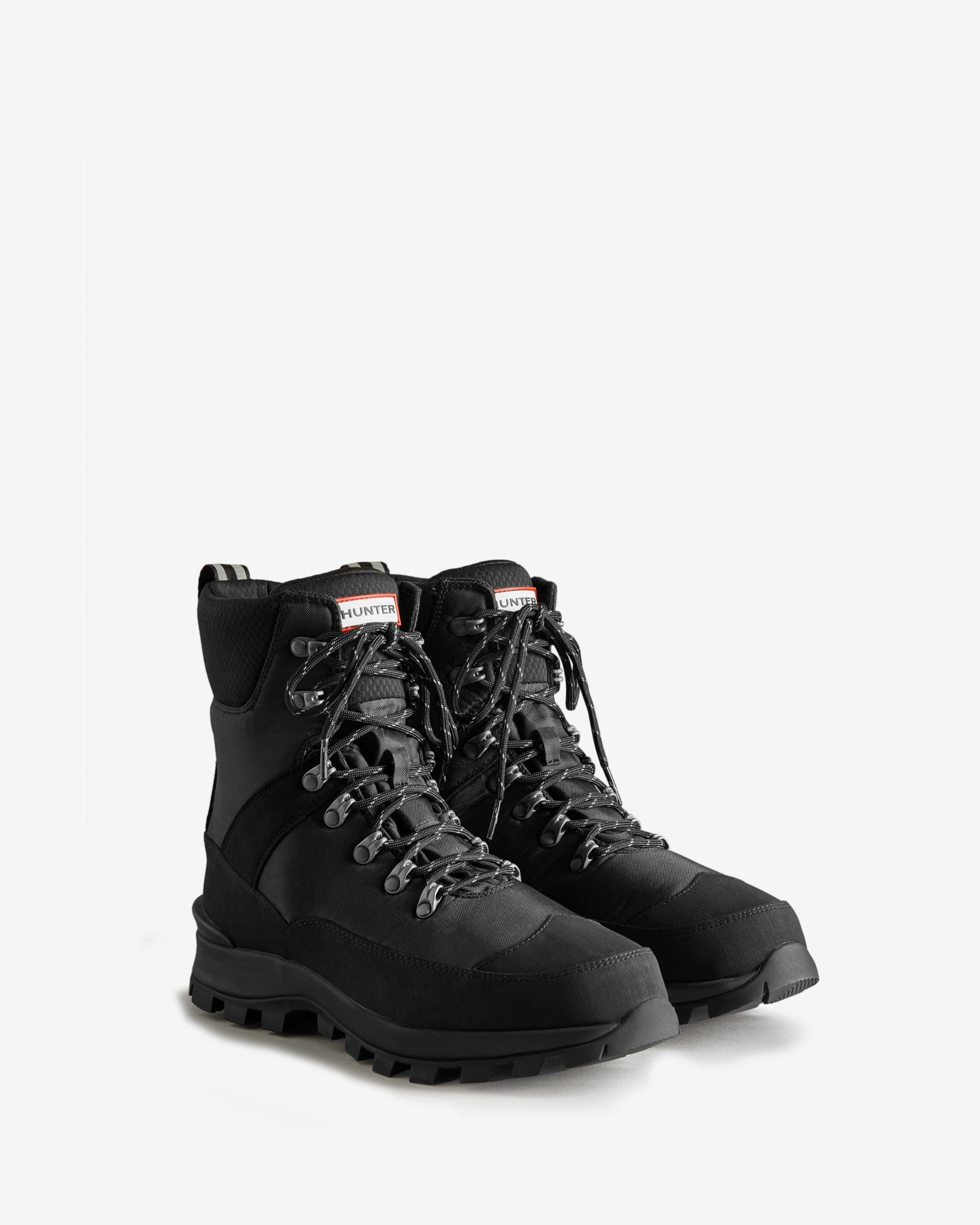 HUNTER Synthetic Insulated Recycled Polyester Commando Boots in Black for  Men | Lyst