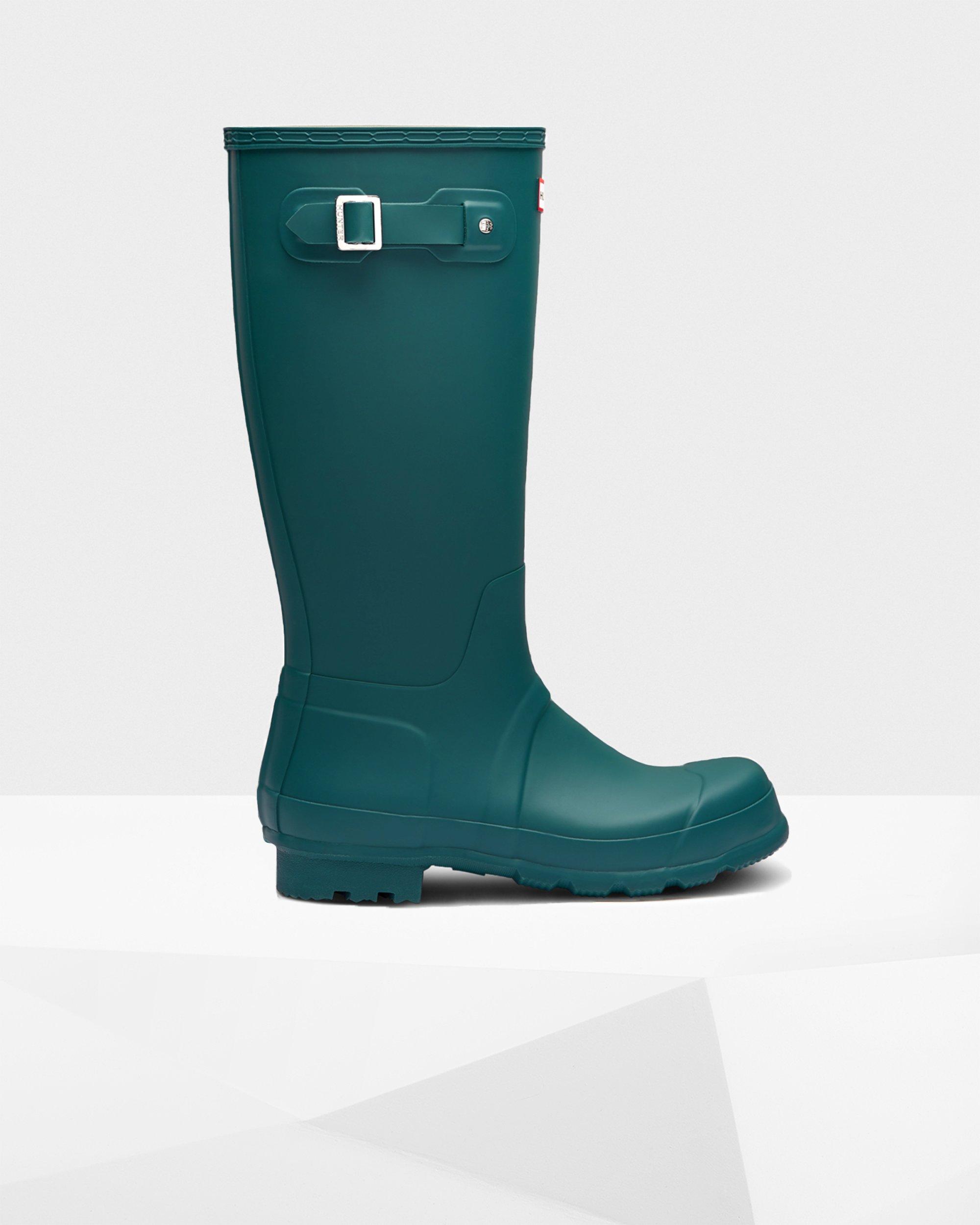 teal hunter boots