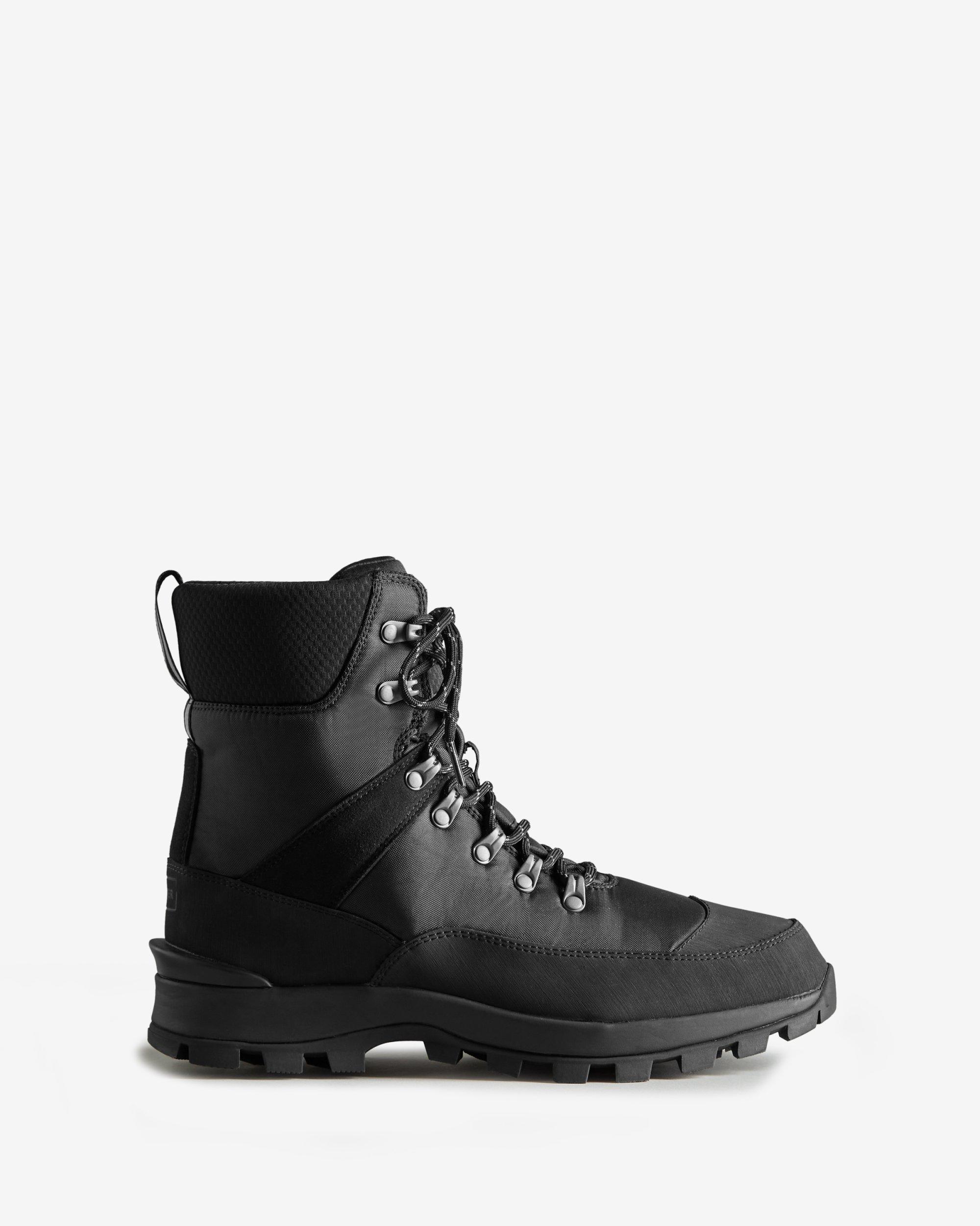 HUNTER Synthetic Explorer Insulated Lace-up Commando Boots in Black for Men Mens Boots HUNTER Boots 