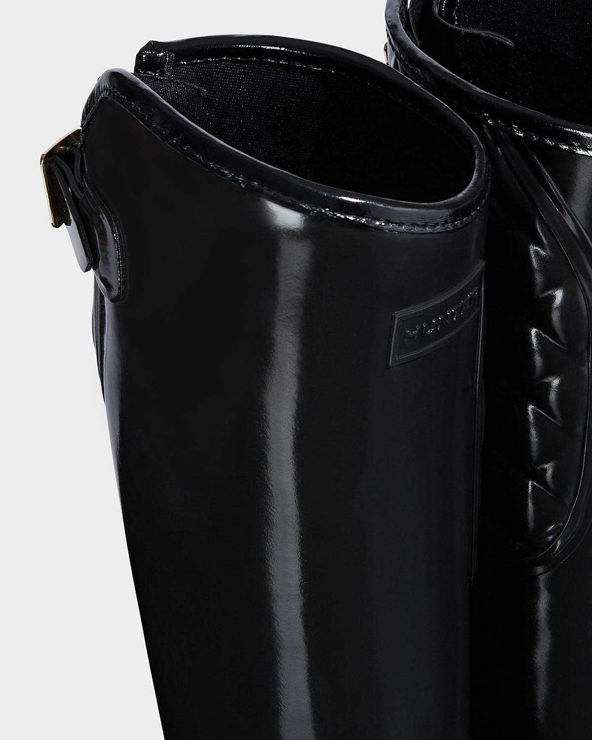 women's refined adjustable quilted tall riding boots