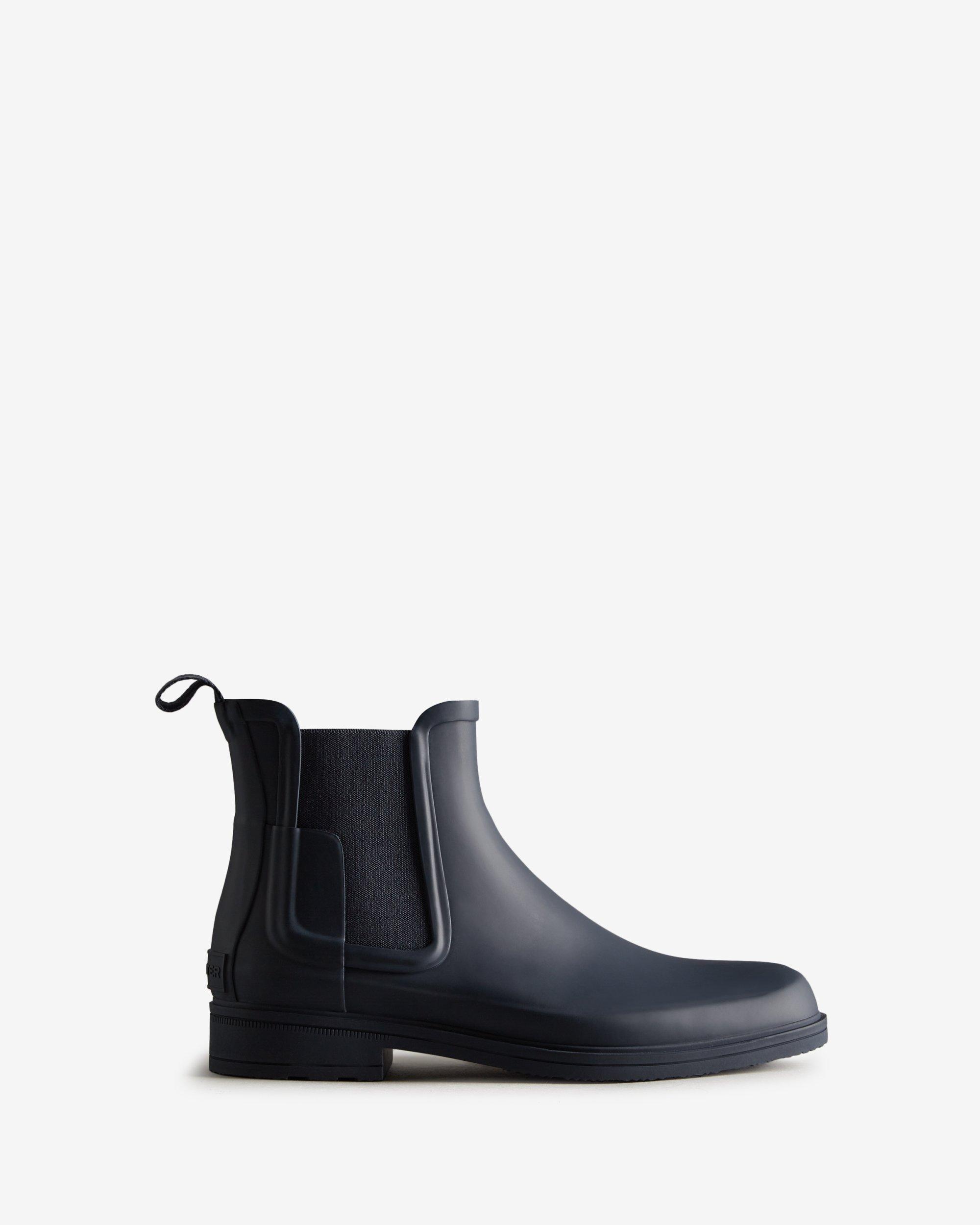 HUNTER Refined Slim Fit Chelsea Boots in Blue for Men | Lyst